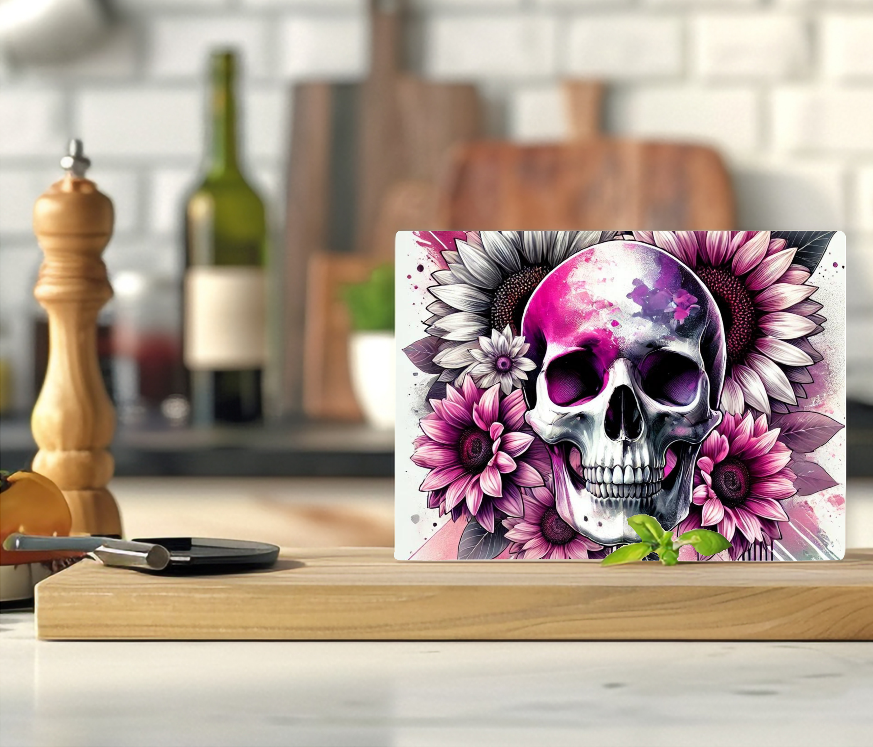 Sugar Skull - Cutting Board - Sublimation Transfer