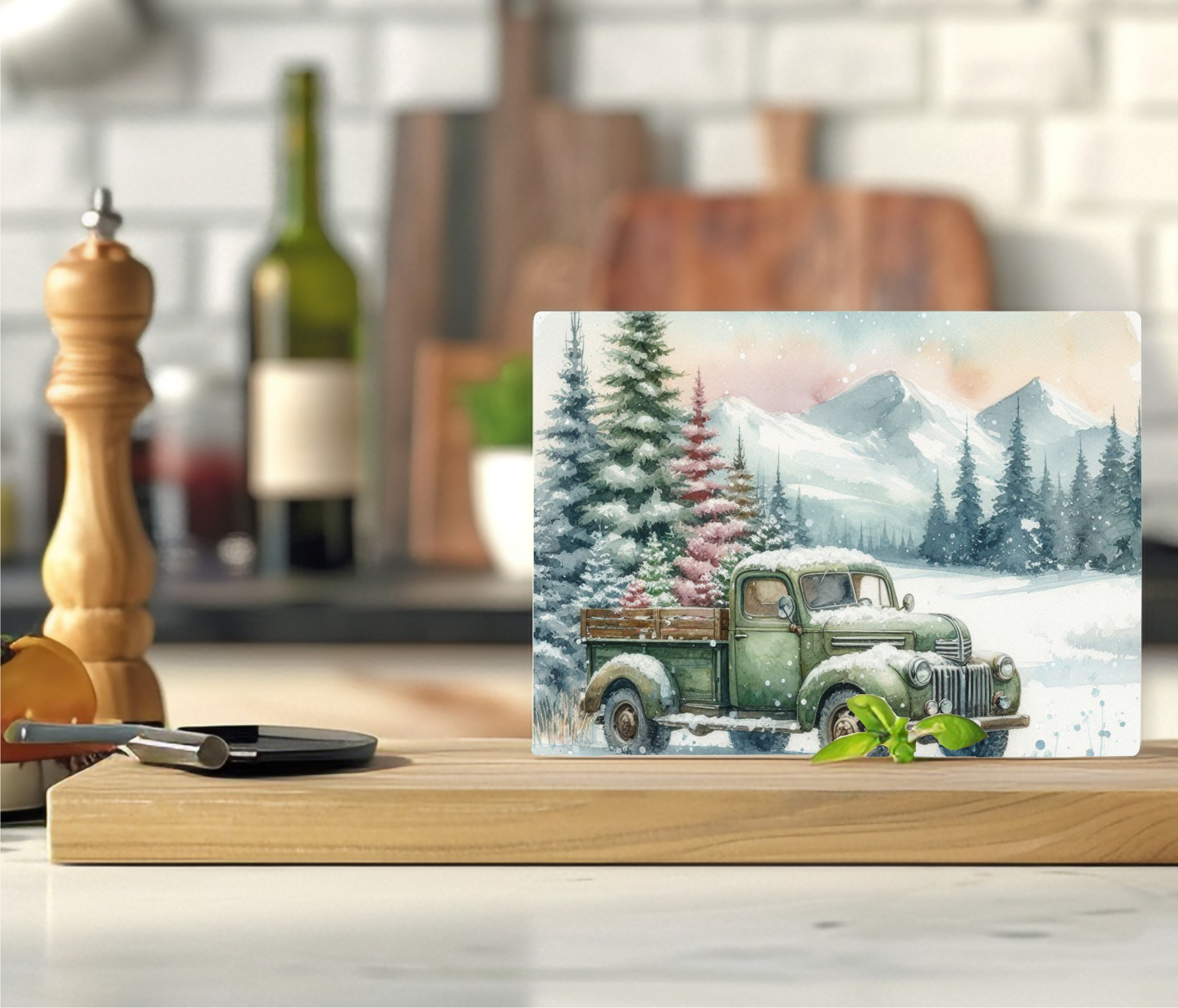Vintage Truck - Cutting Board - Sublimation Transfer