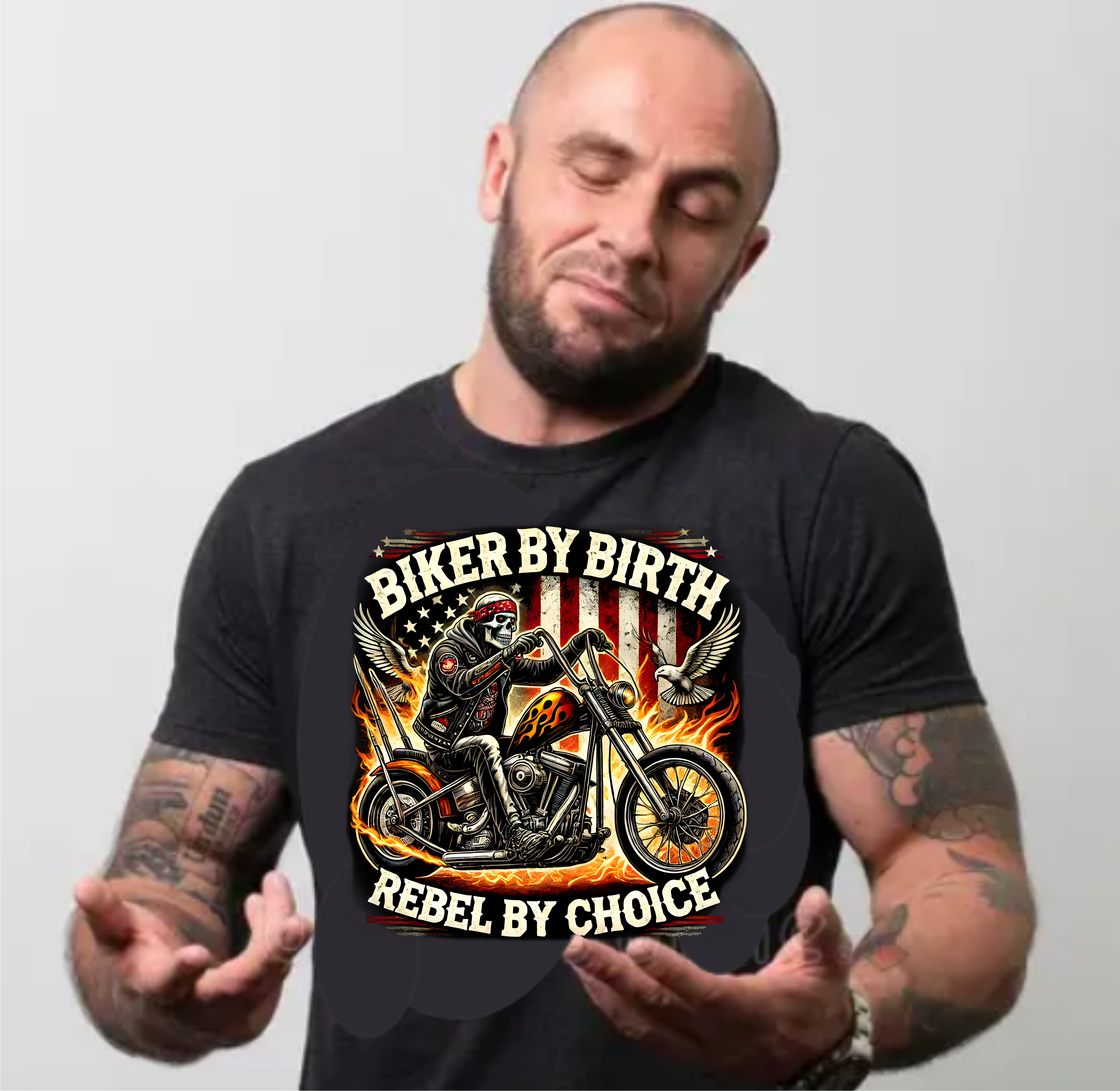 Biker By Birth, Rebel By Choice - DTF Transfer