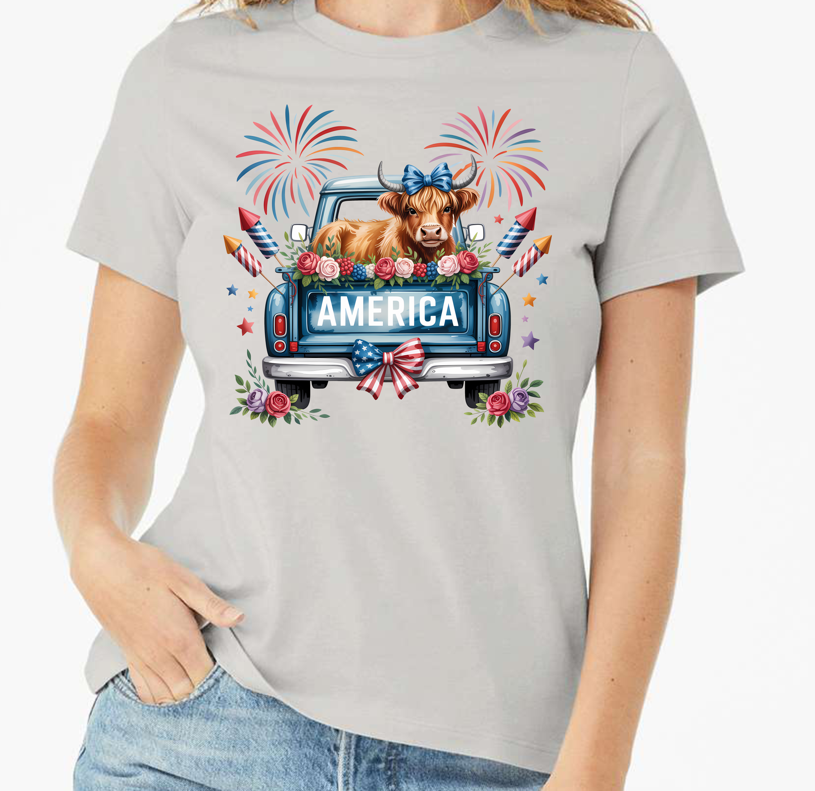 Patriotic Cow - DTF Transfer