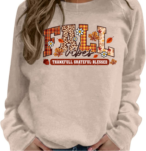 Fall, Thankful Grateful Blessed - DTF Transfer