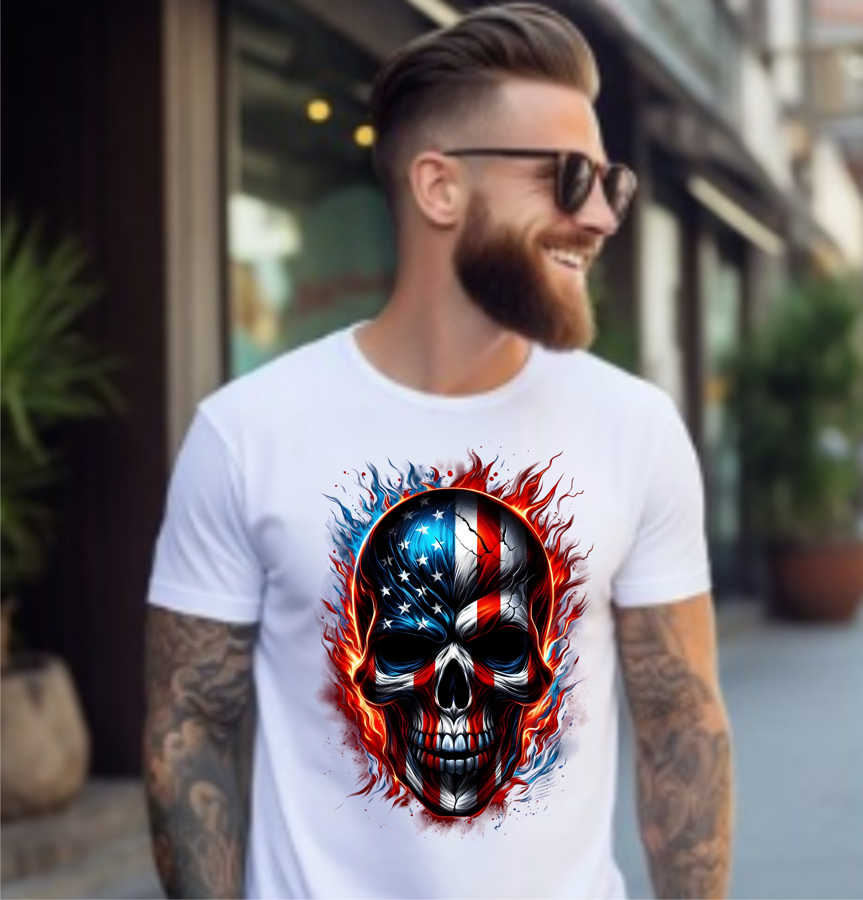 Patriotic Skull - DTF Transfer