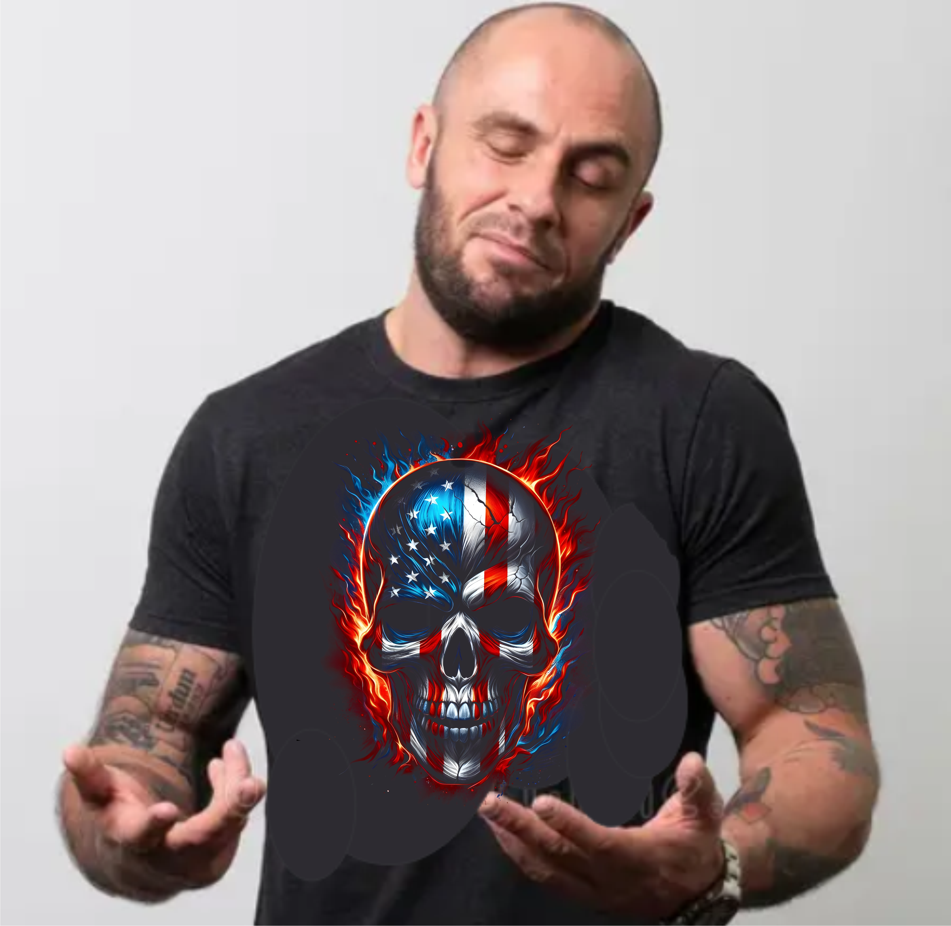Patriotic Skull - DTF Transfer