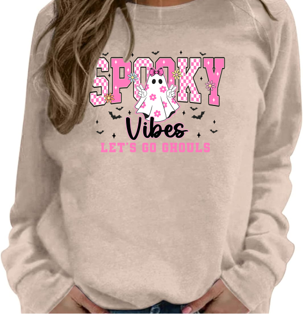 Spooky Vibes, Let's Go Ghouls - DTF Transfer