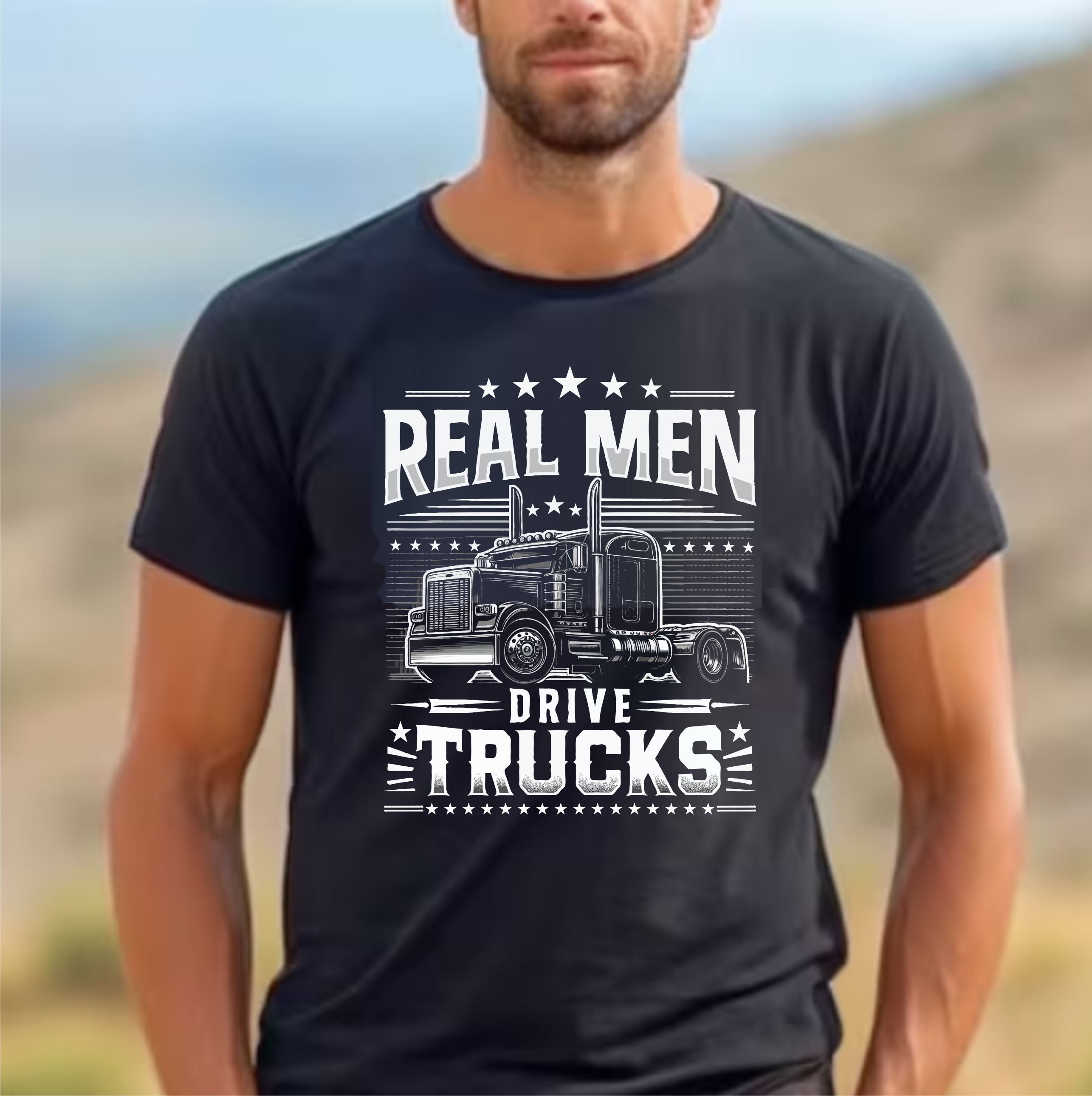 Real Men Drive Trucks - DTF Transfer