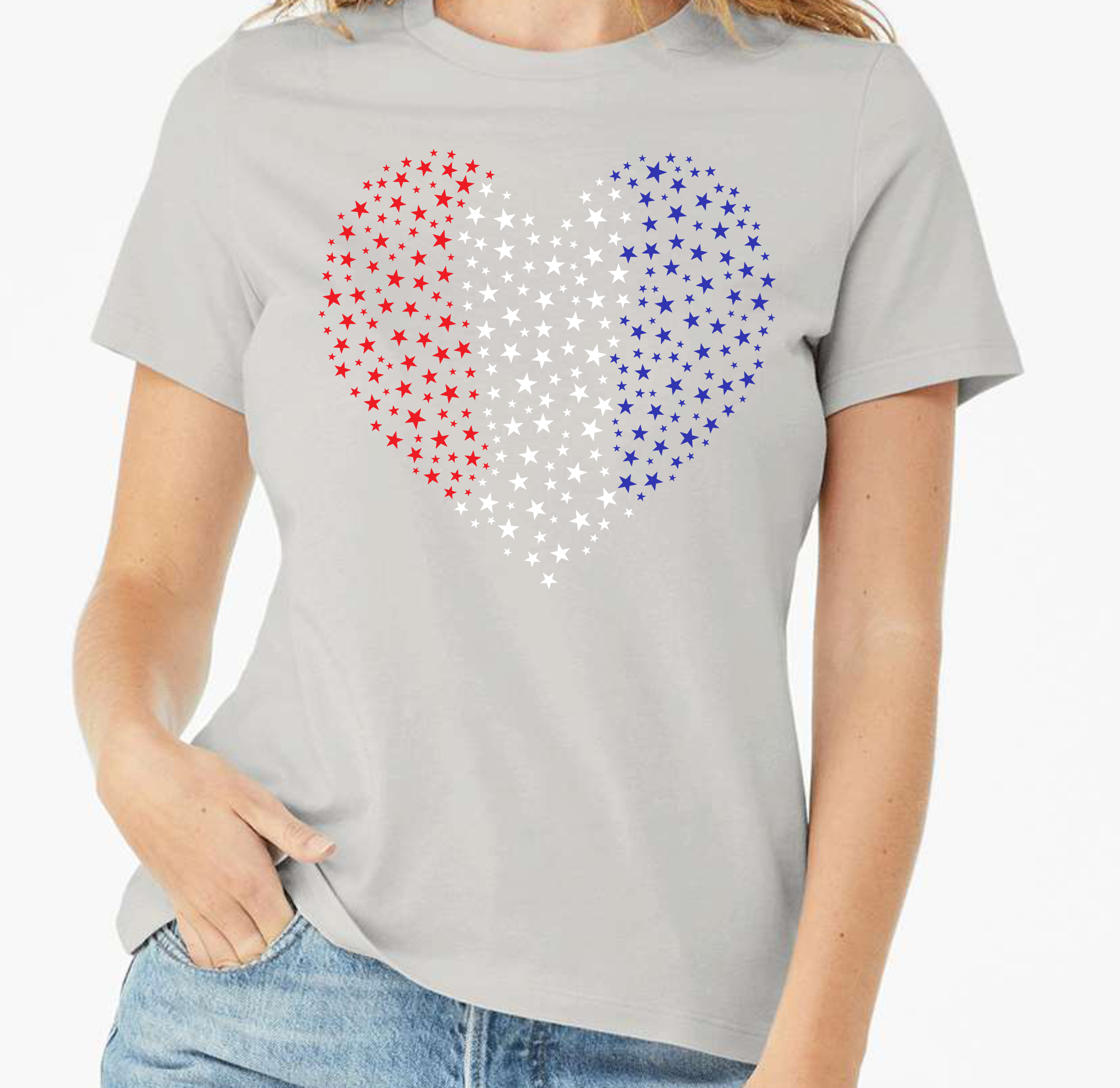 Red, White, Blue Heart - DTF Transfer