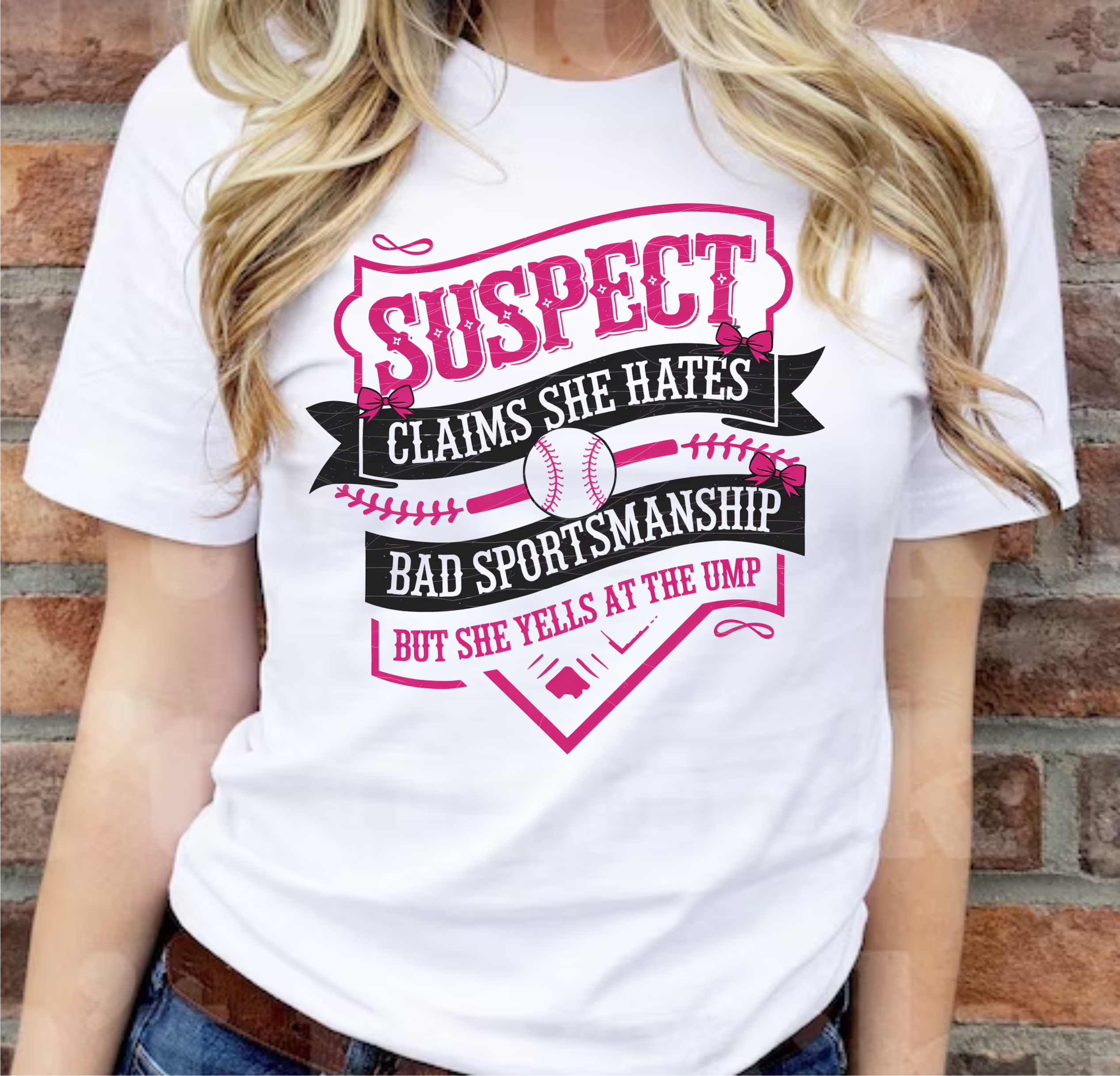 Suspect Claims She Hates Bad Sportsmanship But Yells At The Umpire - DTF Transfer