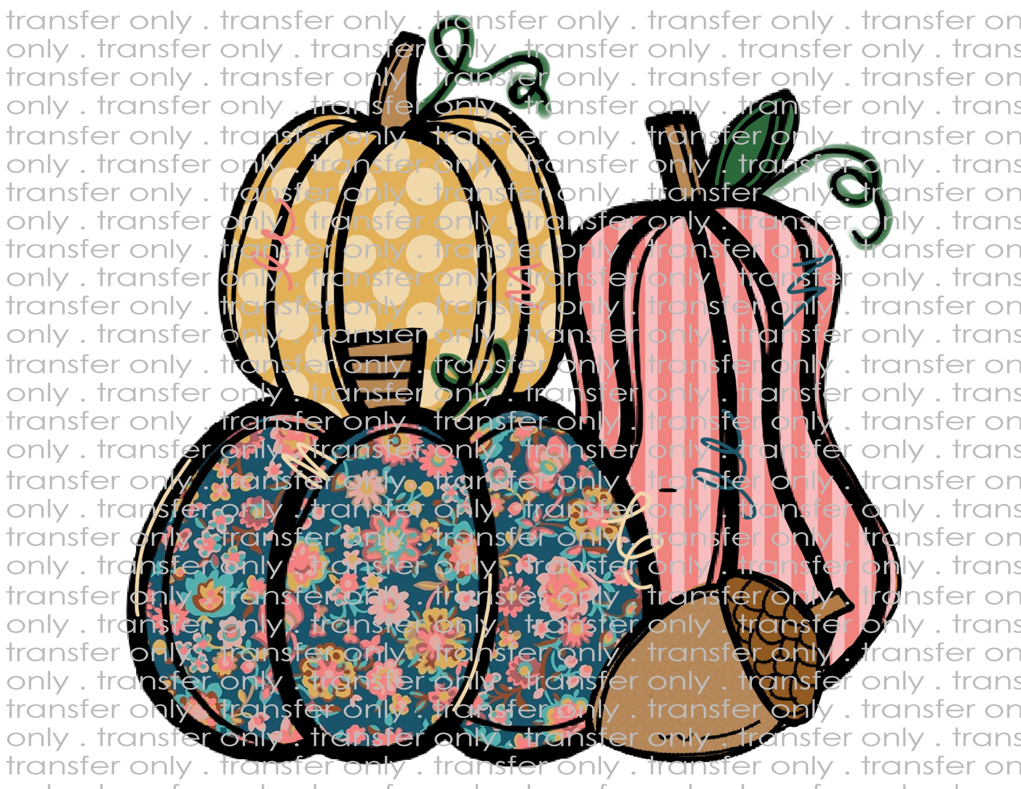 Fall Pumpkins - Waterslide, Sublimation Transfers