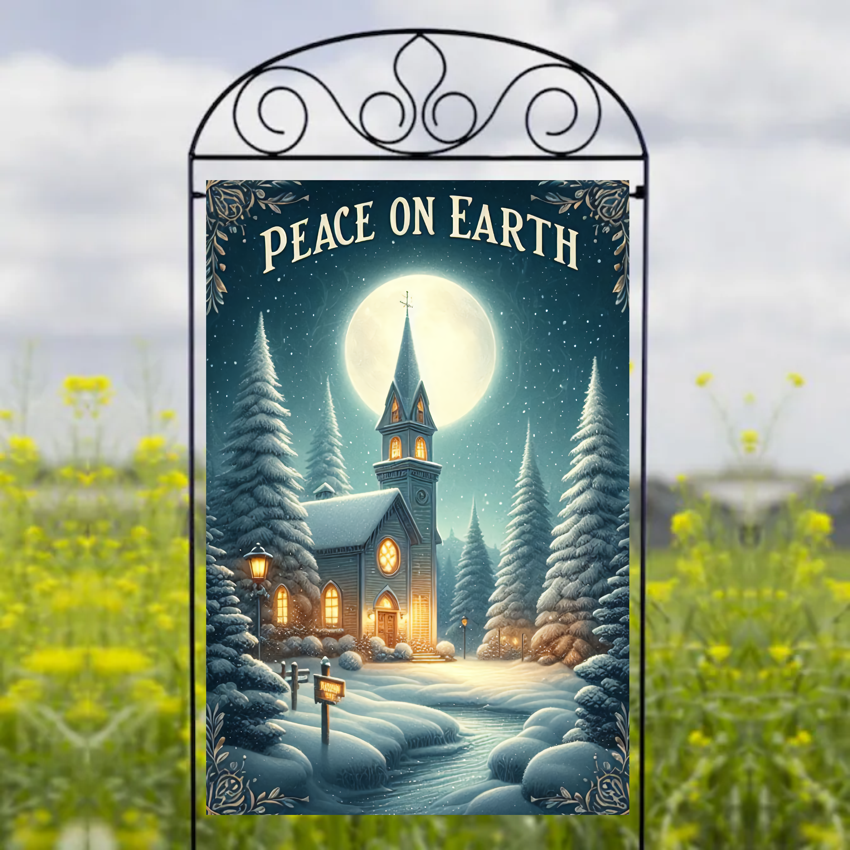 Peace On Earth - Garden Flag Sublimation Transfers