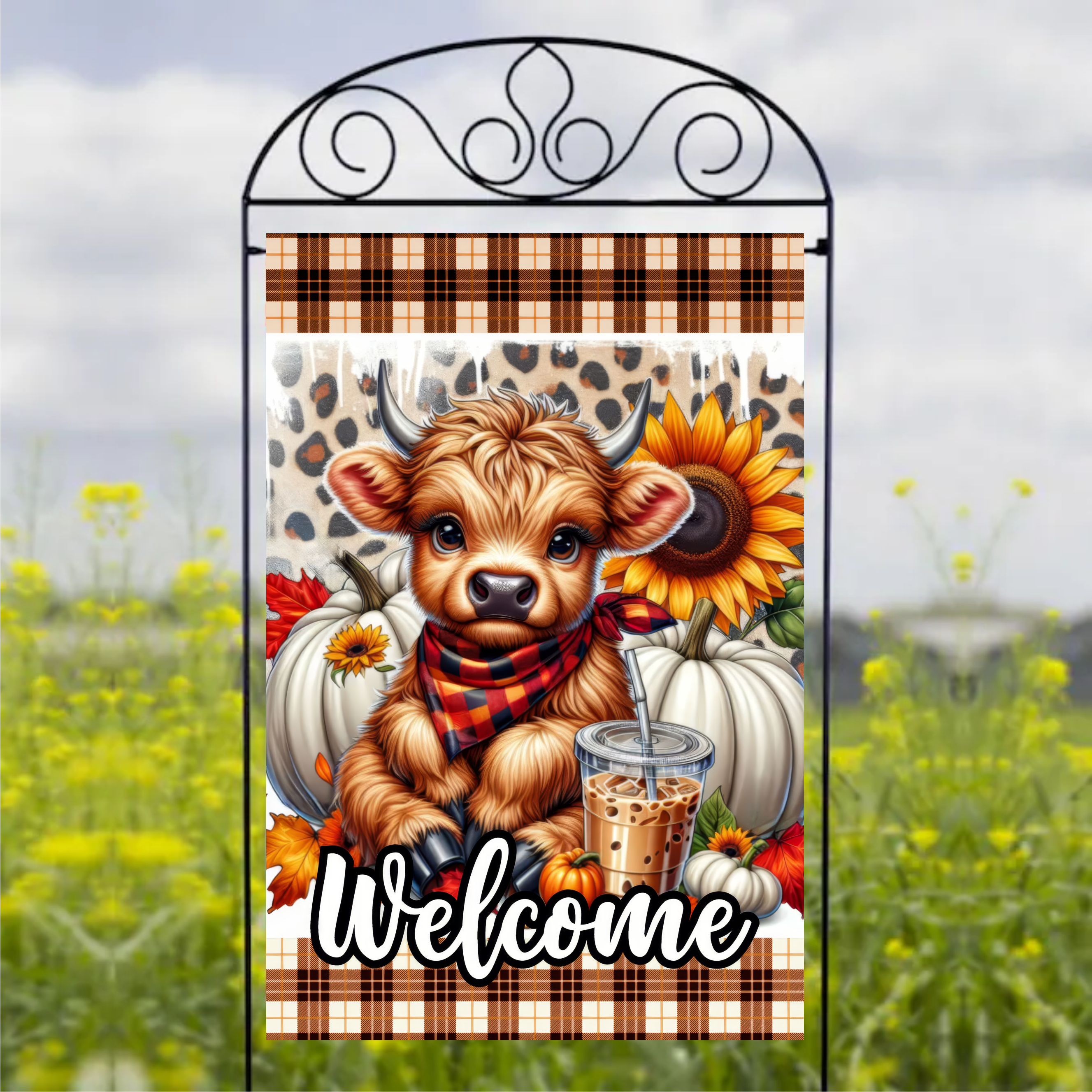 Welcome Cow - Garden Flag Sublimation Transfers