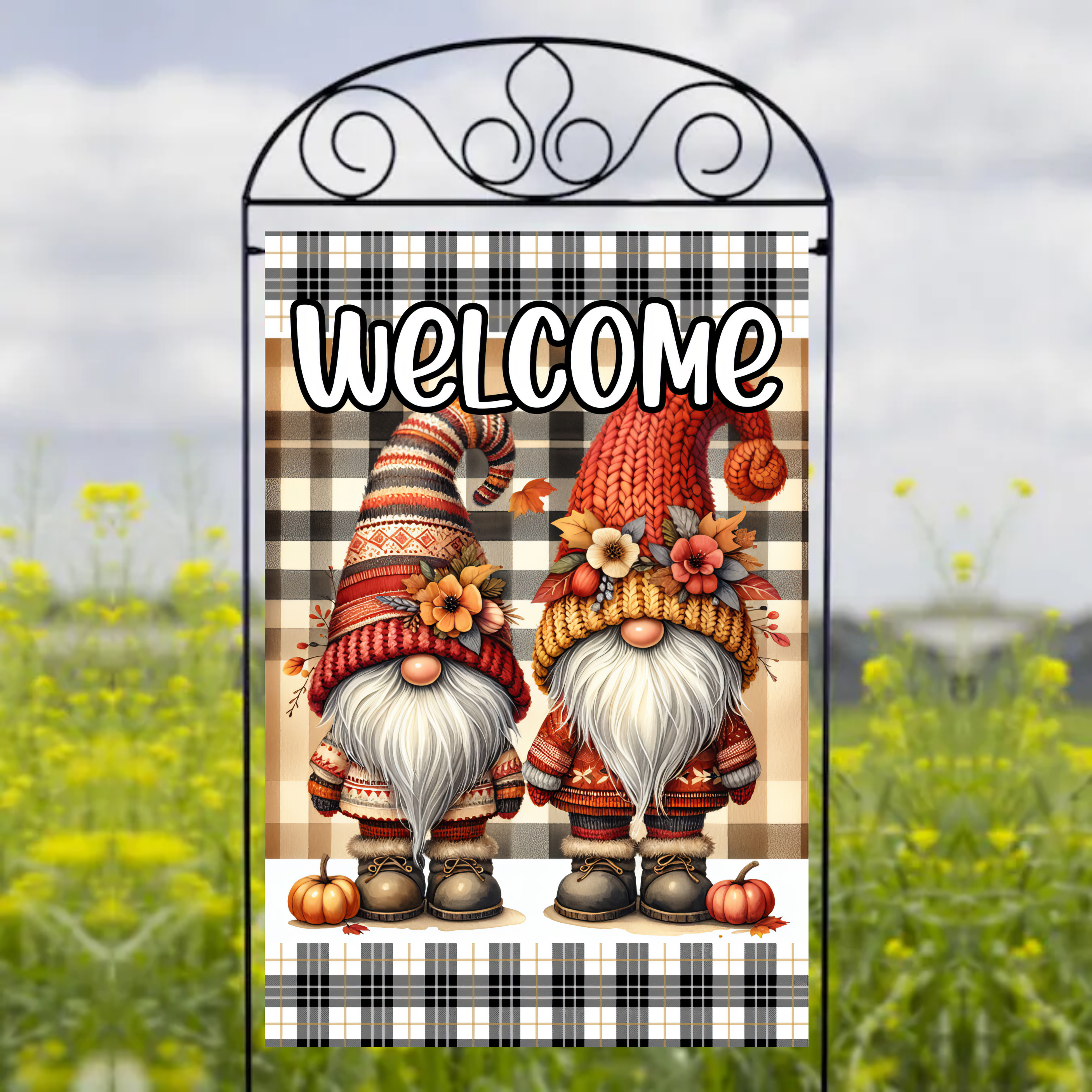 Autumn Gnome - Garden Flag Sublimation Transfers