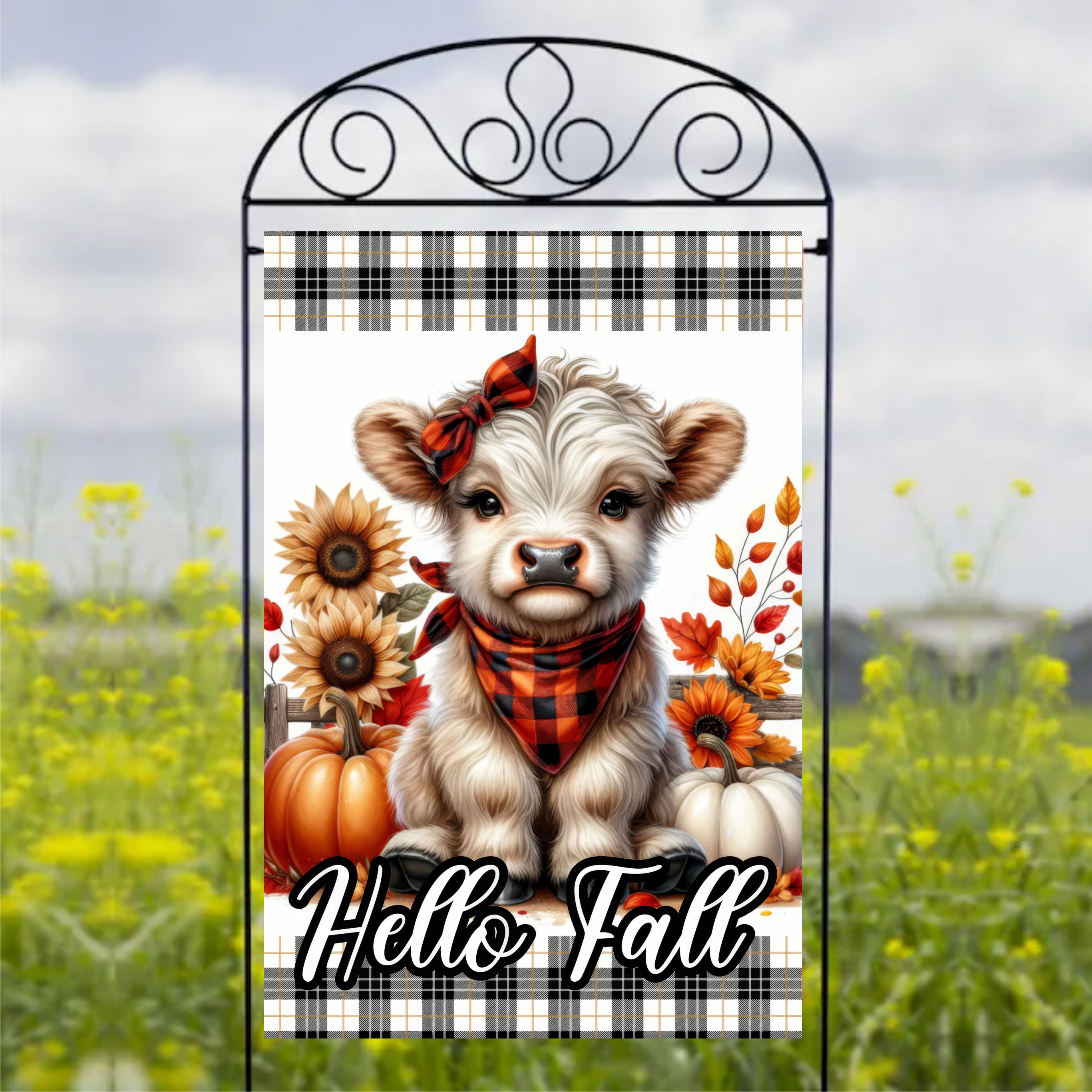 Hello Fall - Garden Flag Sublimation Transfers