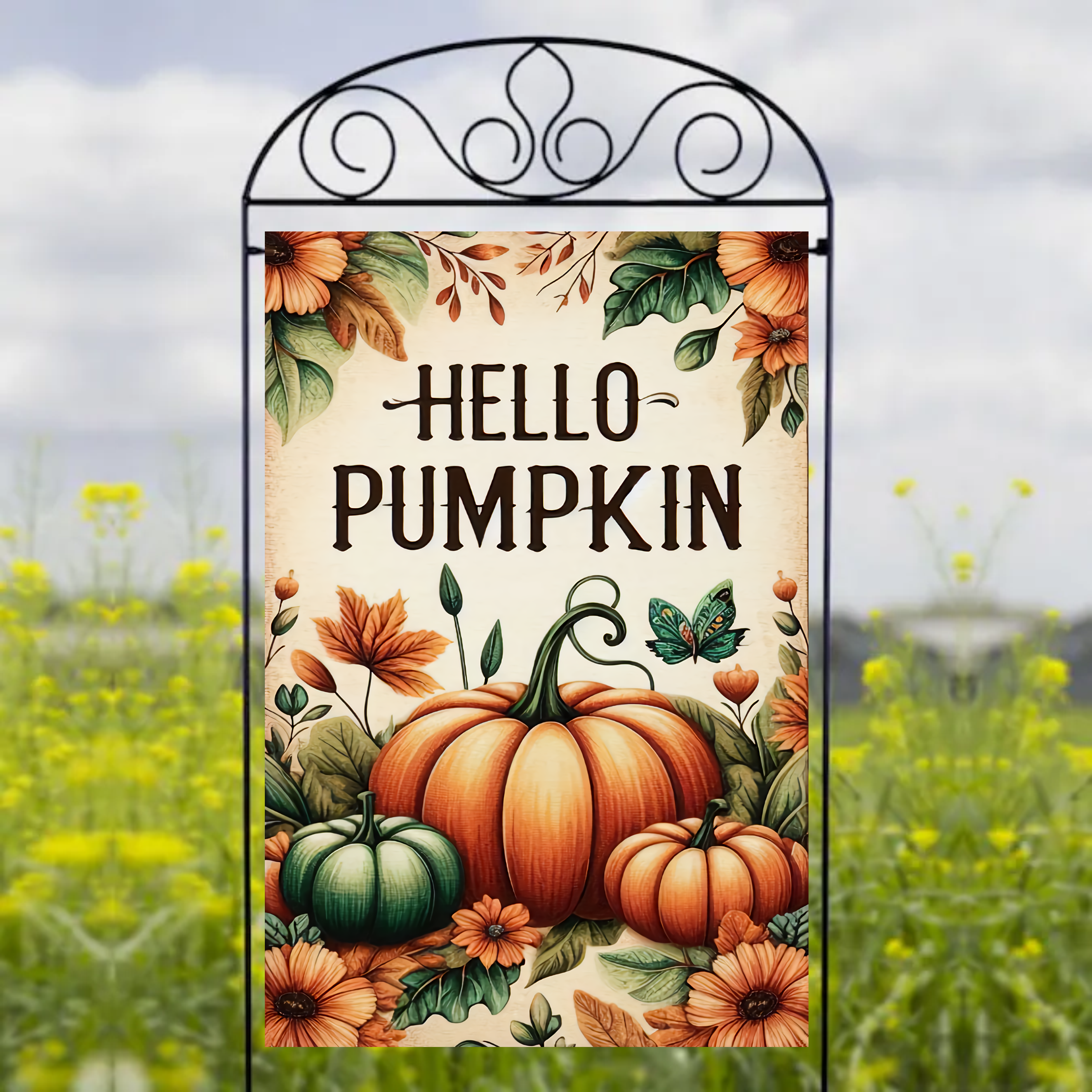 Hello Pumpkin - Garden Flag Sublimation Transfers