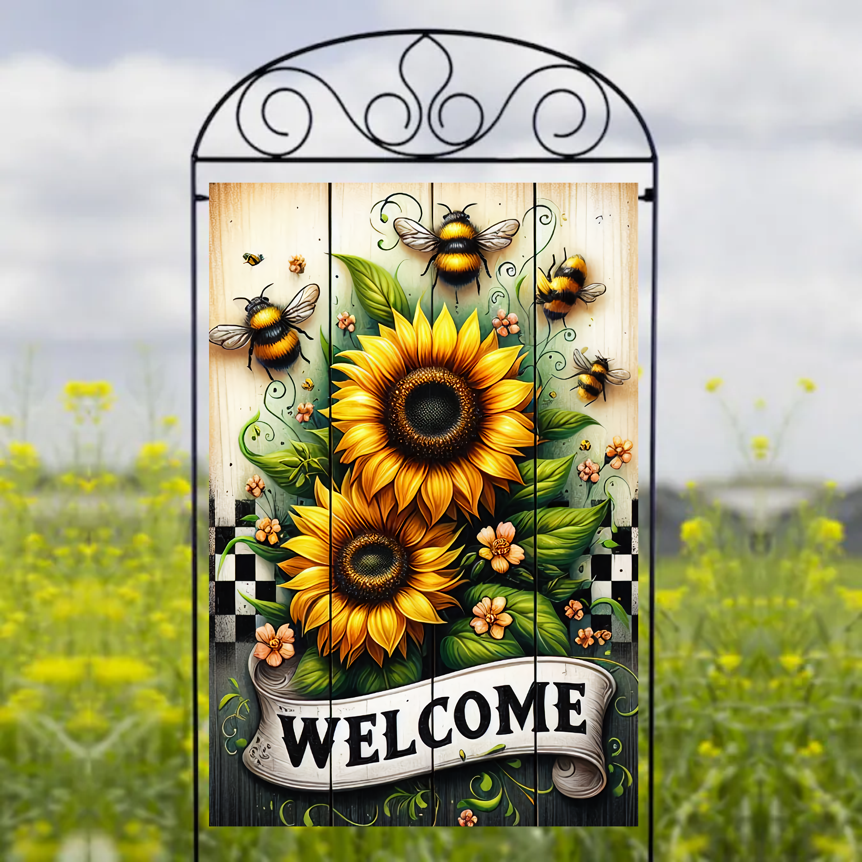 Welcome Sunflowers - Garden Flag Sublimation Transfers