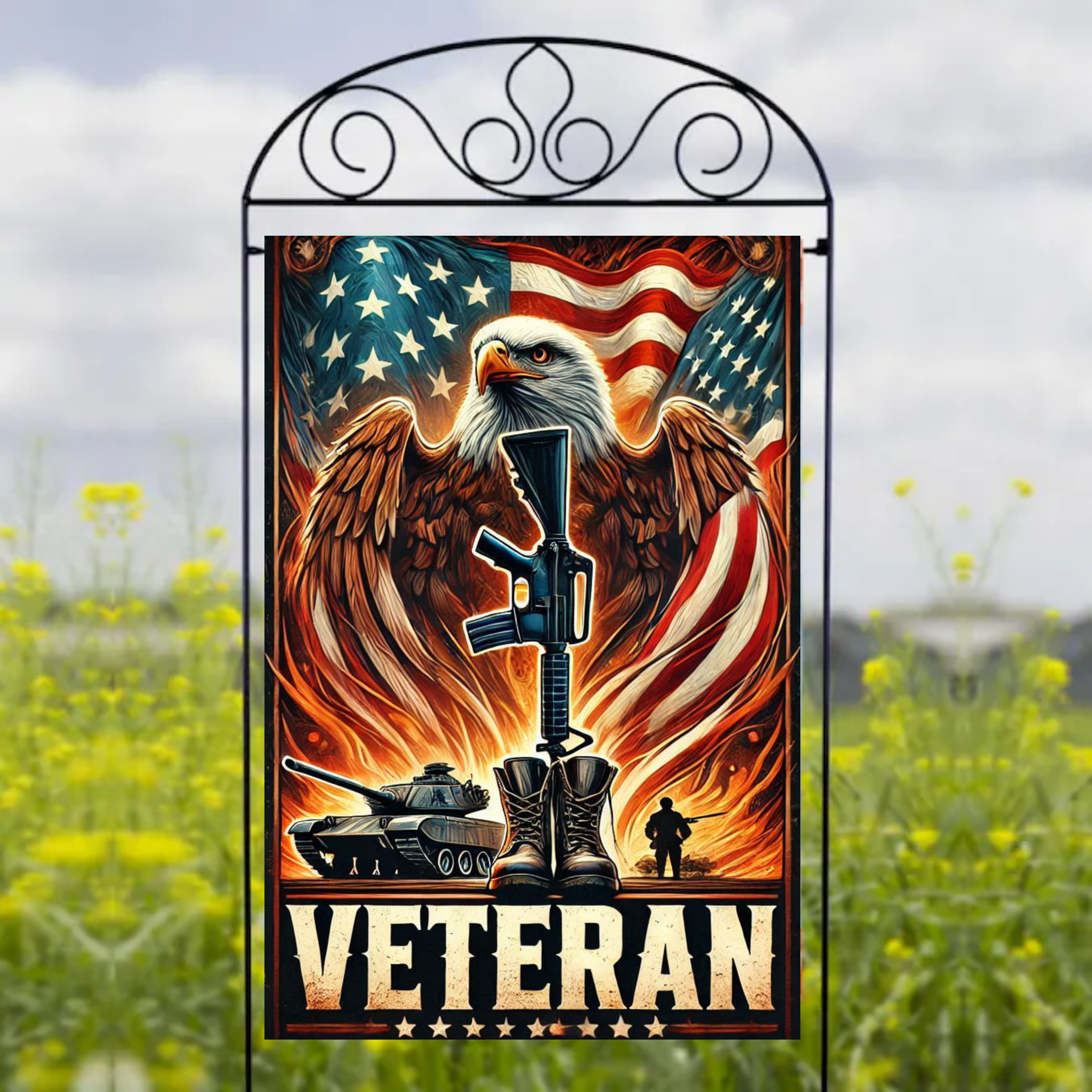 Veteran - Garden Flag Sublimation Transfers