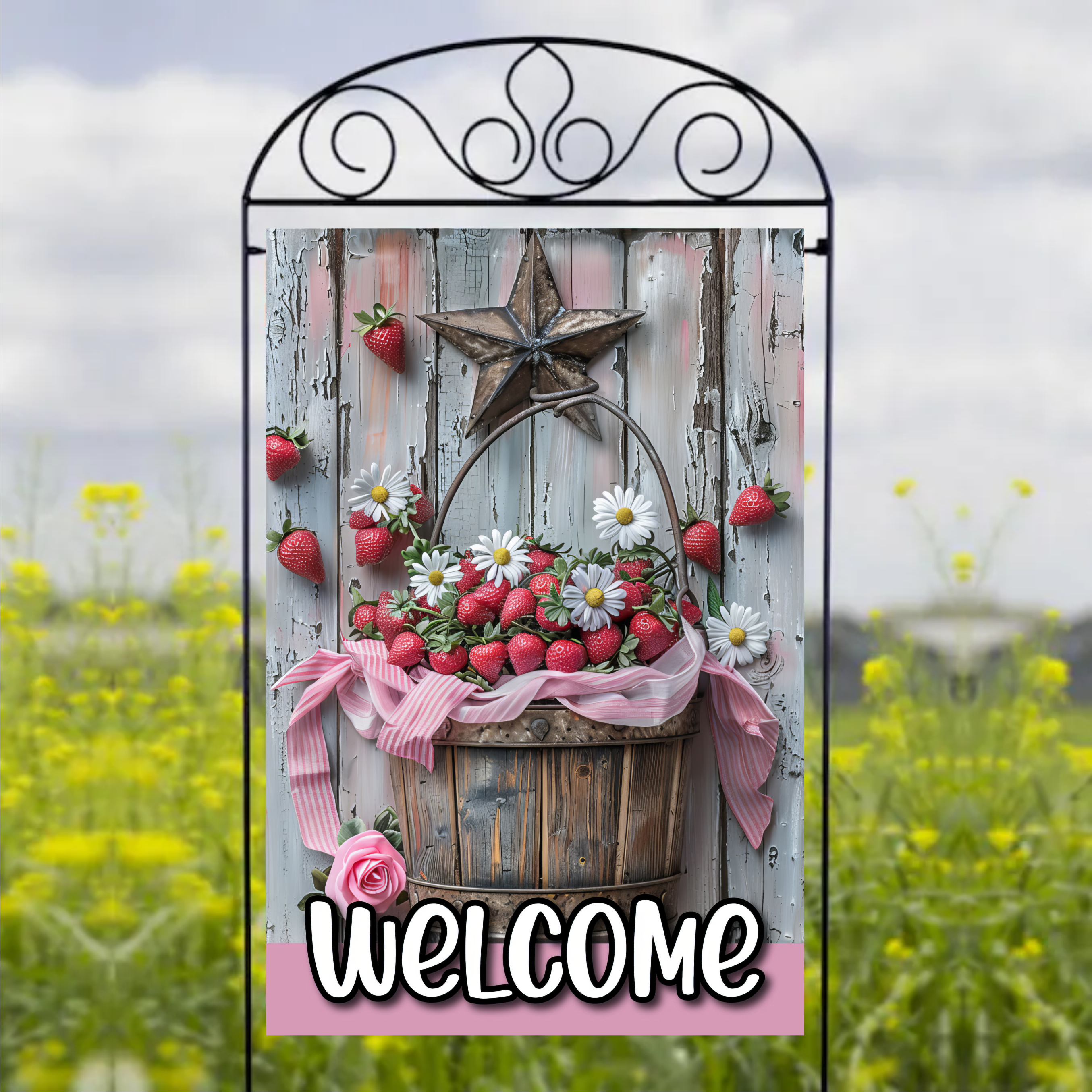 Welcome - Garden Flag Sublimation Transfers