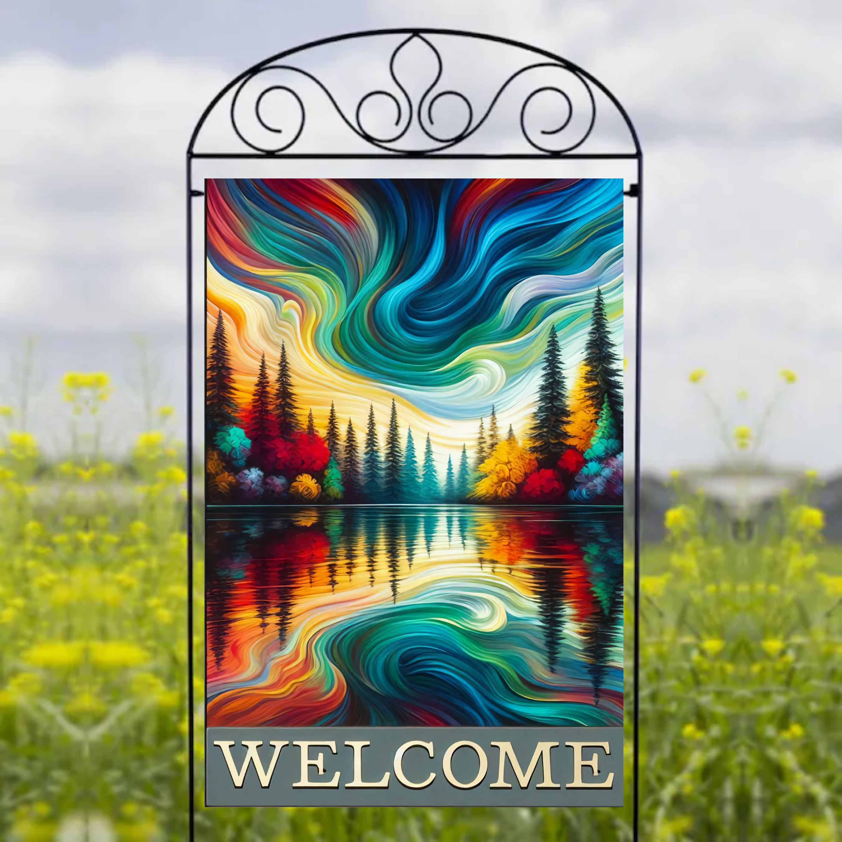 Vibrant Reflection - Garden Flag Sublimation Transfers