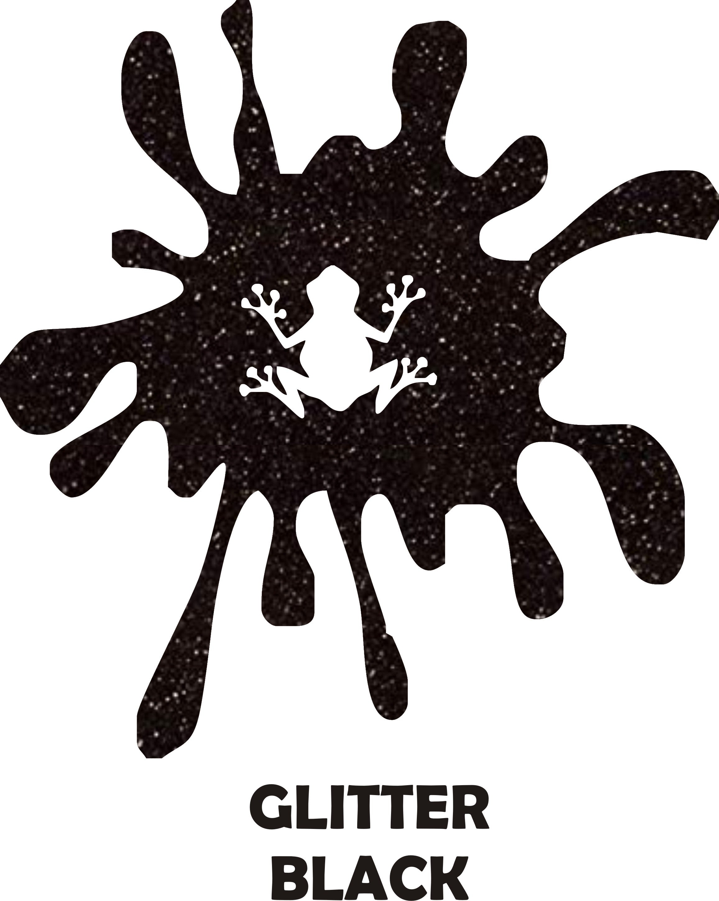 Black Glitter - Heat Transfer Vinyl Sheets