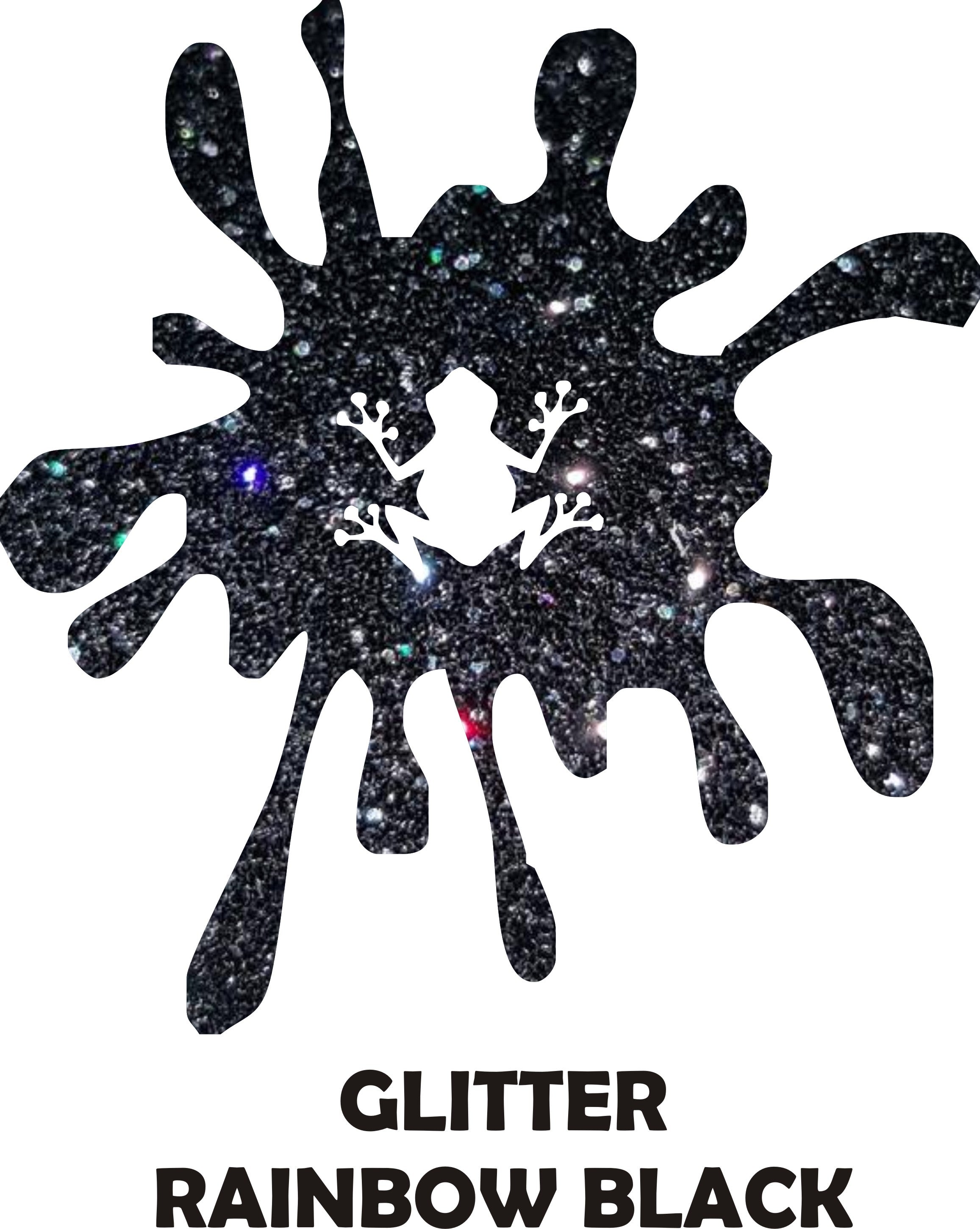 Rainbow Black Holographic Glitter - Heat Transfer Vinyl Sheets