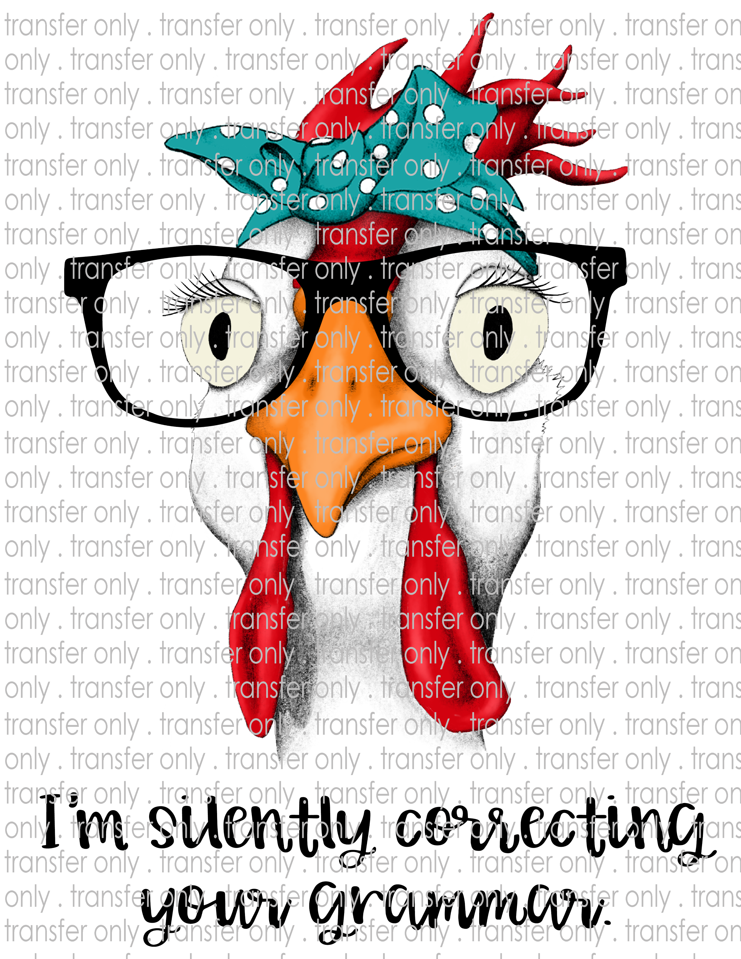 Crazy Chicken - Waterslide, Sublimation Transfers