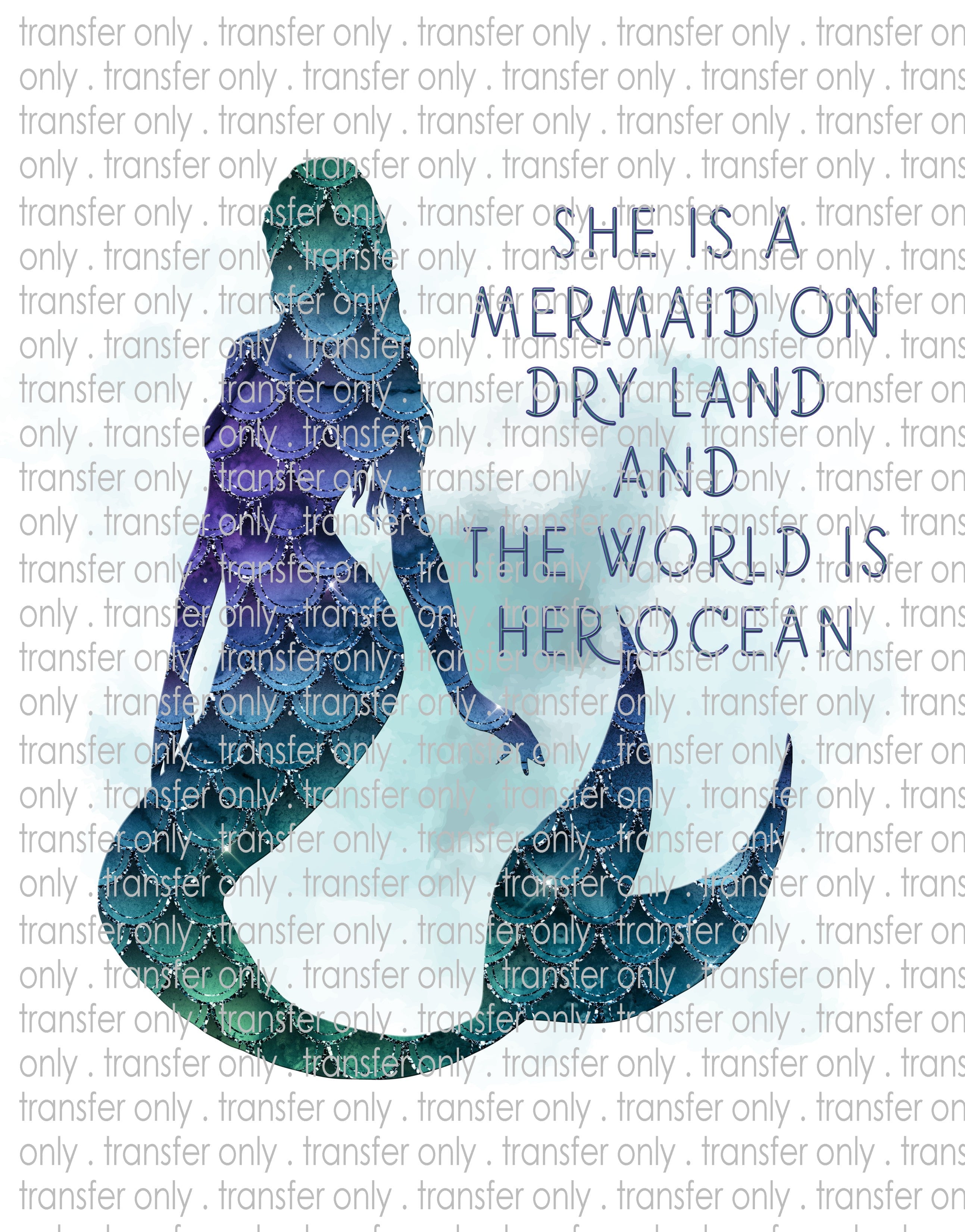 World is Ocean - Waterslide, Sublimation Transfers