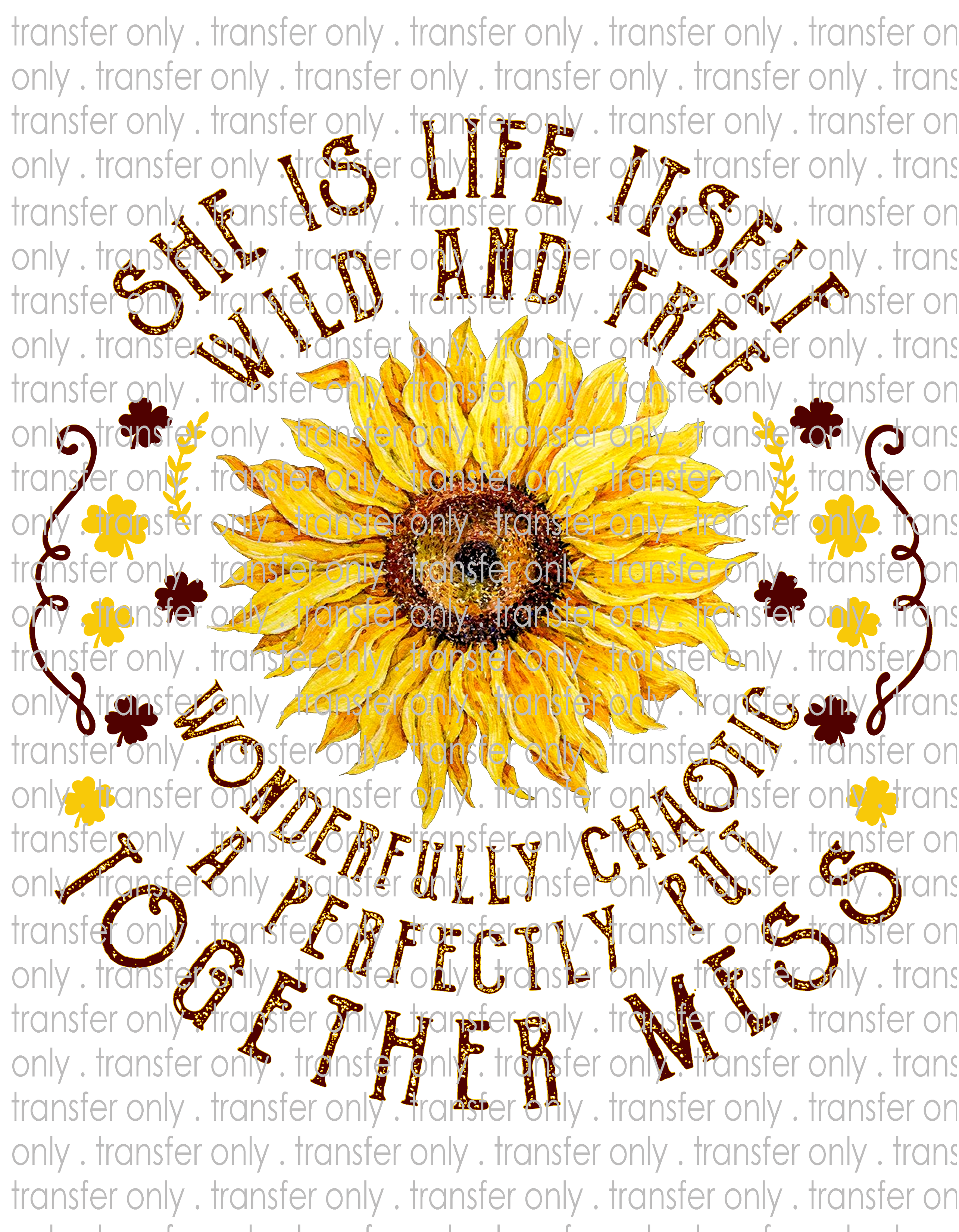 She is Life Sunflower - Waterslide, Sublimation Transfers