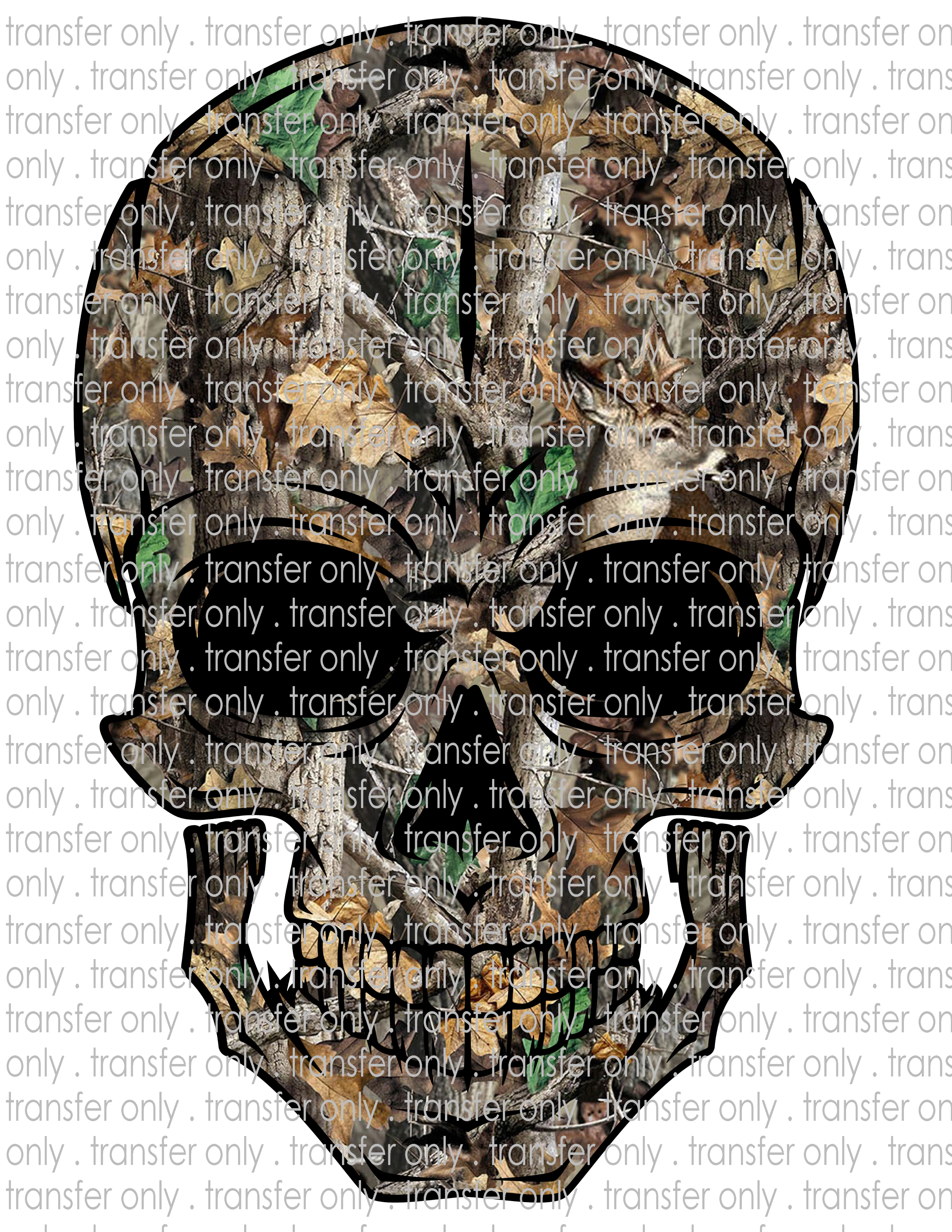 Camo Skull - Waterslide, Sublimation Transfers