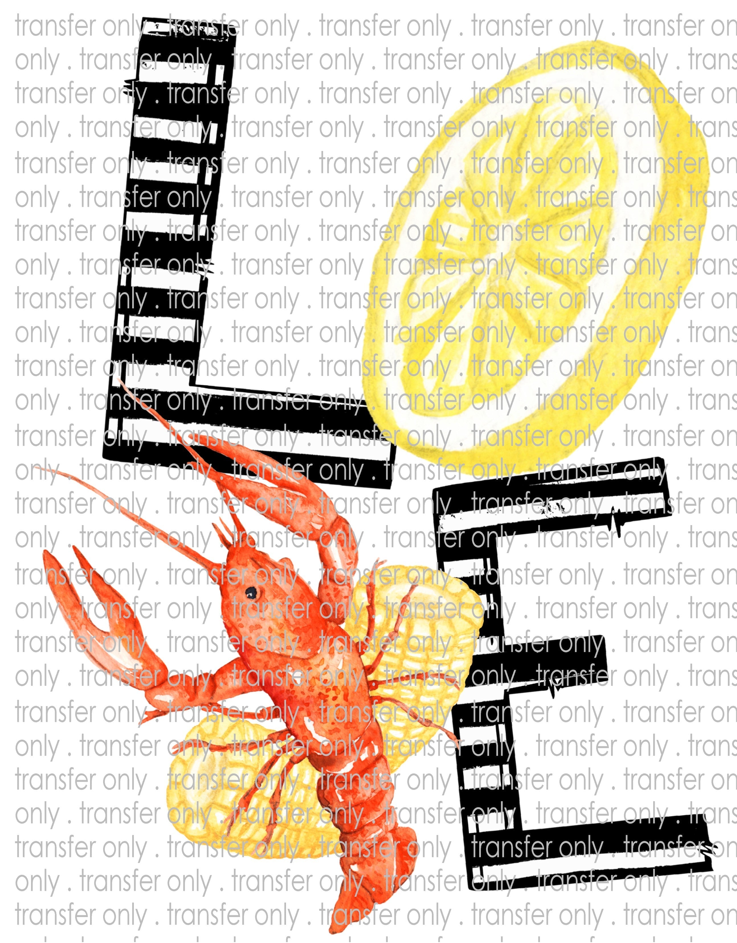 Love Crawfish - Waterslide, Sublimation Transfers