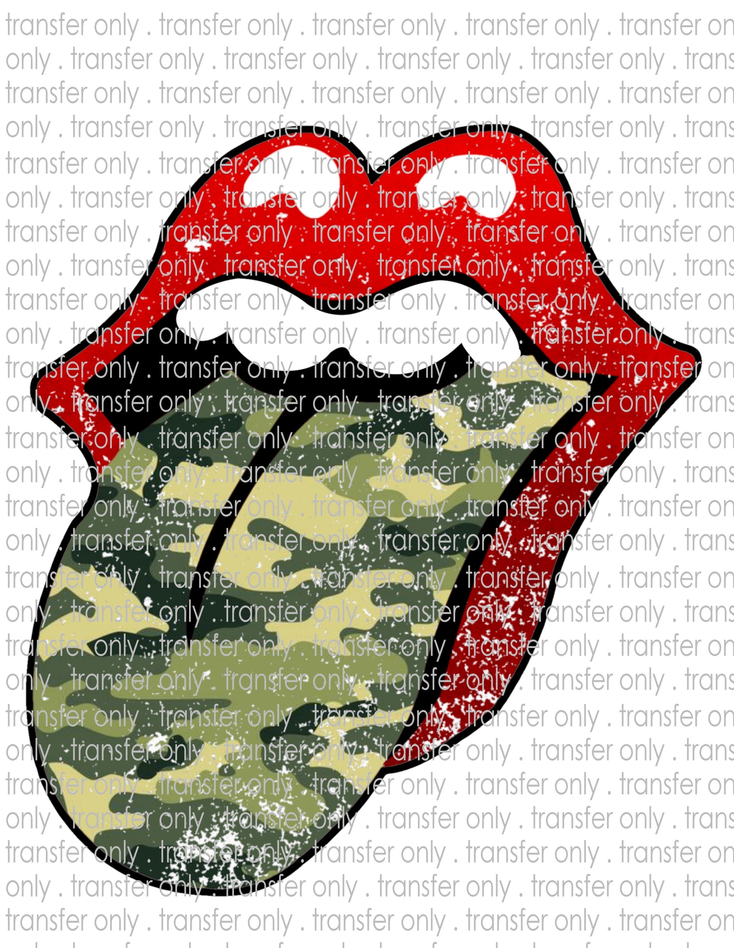Camo Tongue - Waterslide, Sublimation Transfers
