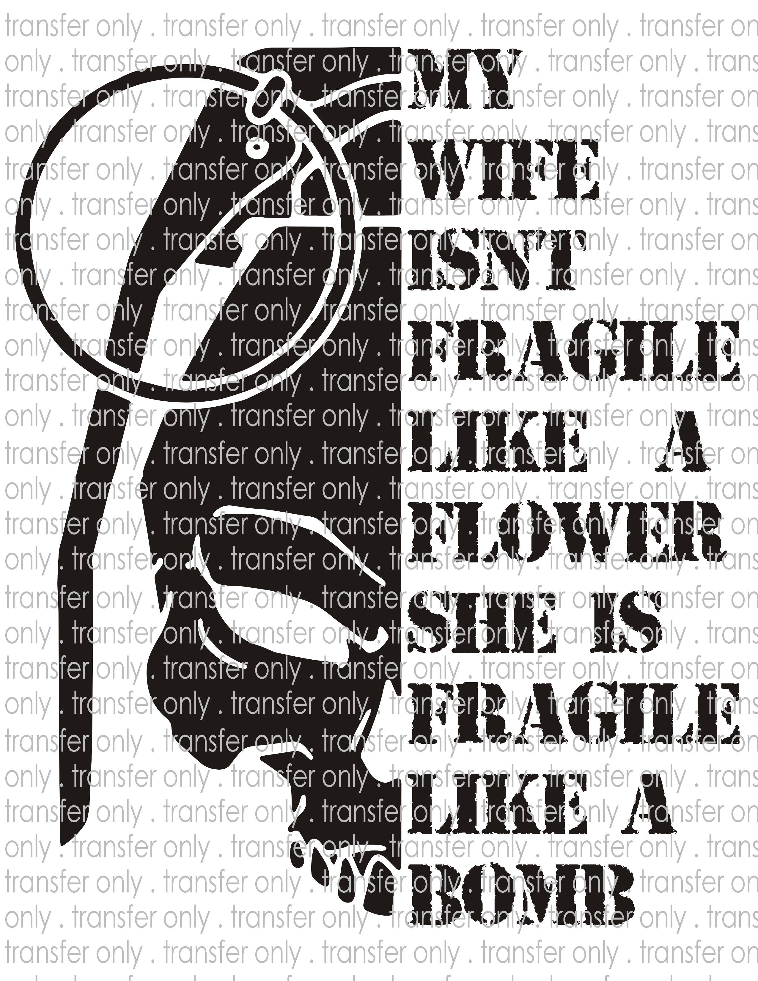 Fragile Like  Bomb - Waterslide, Sublimation Transfers