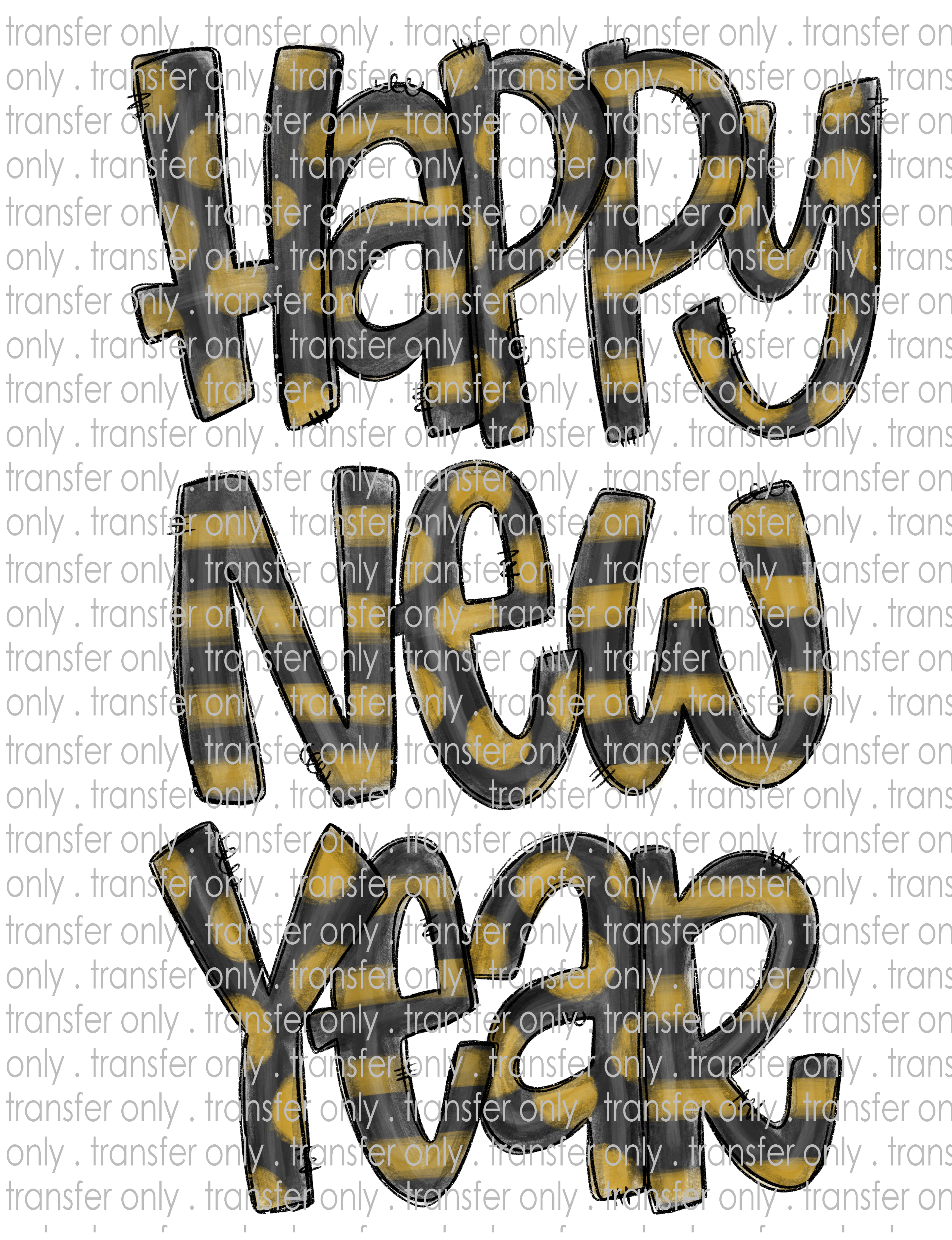 New Years - Waterslide, Sublimation Transfers