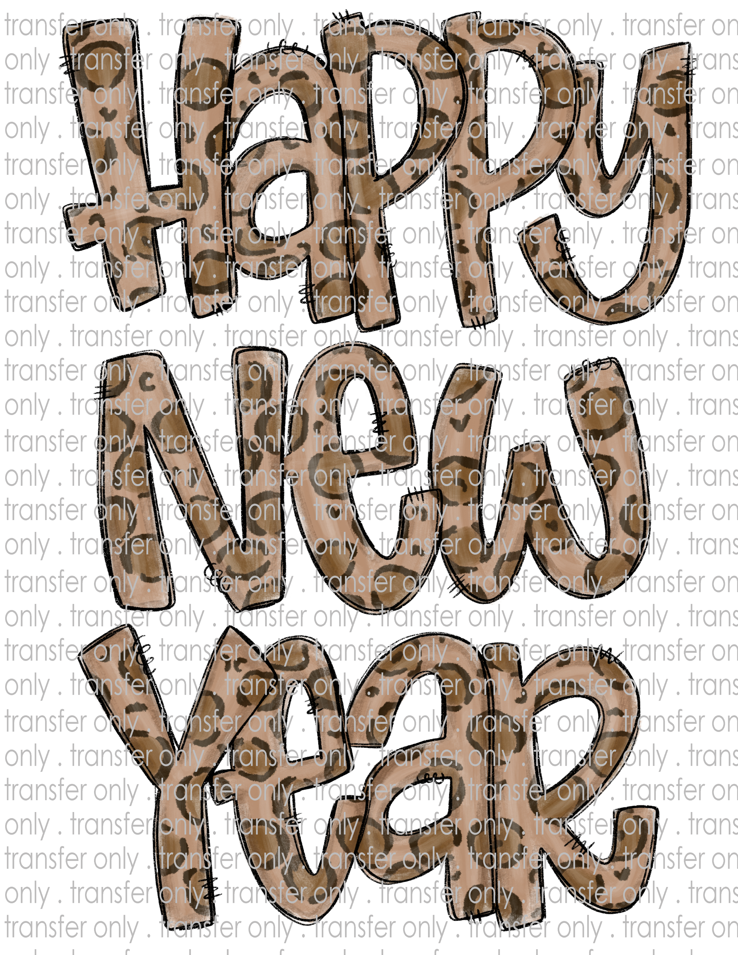 New Years - Waterslide, Sublimation Transfers