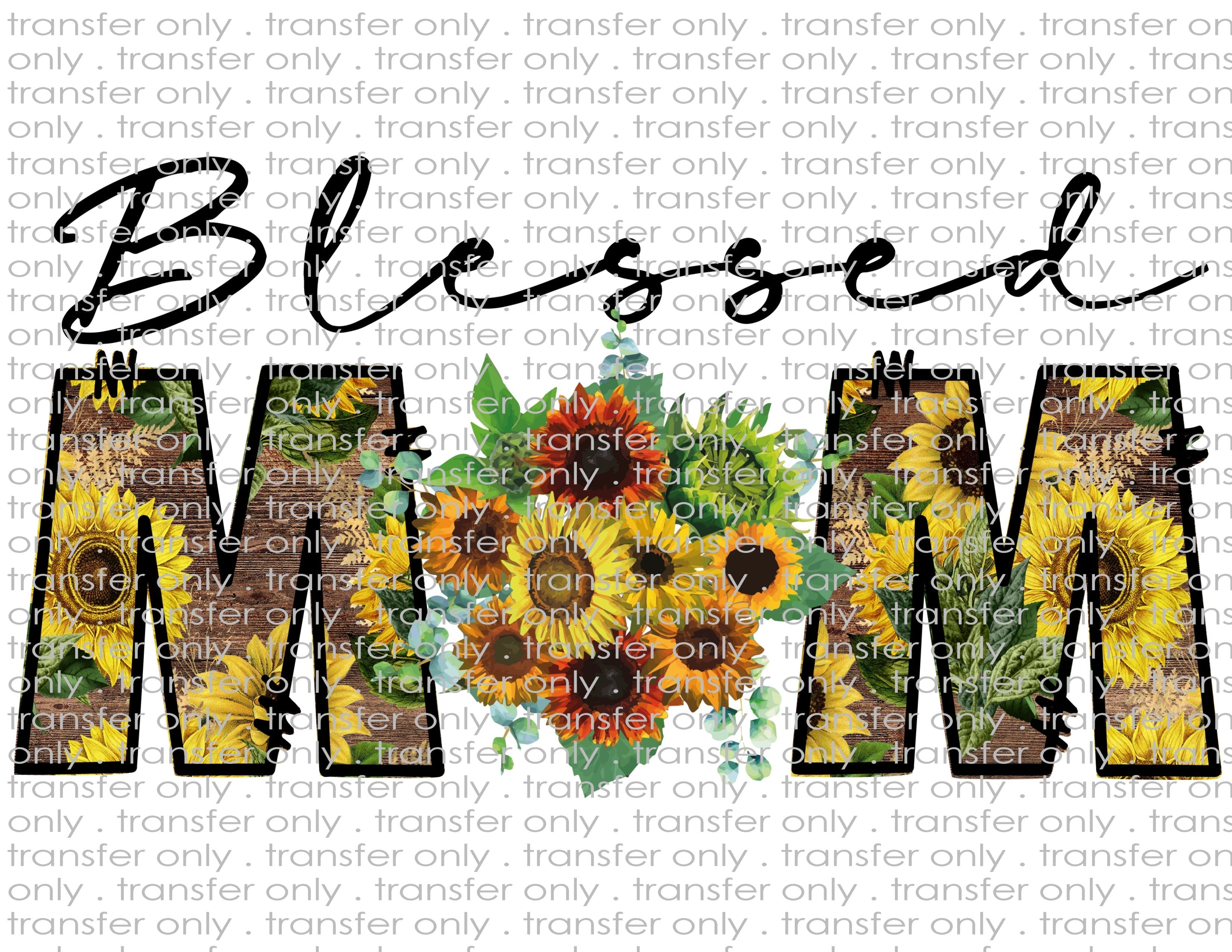 Blessed Mom - Waterslide, Sublimation Transfers
