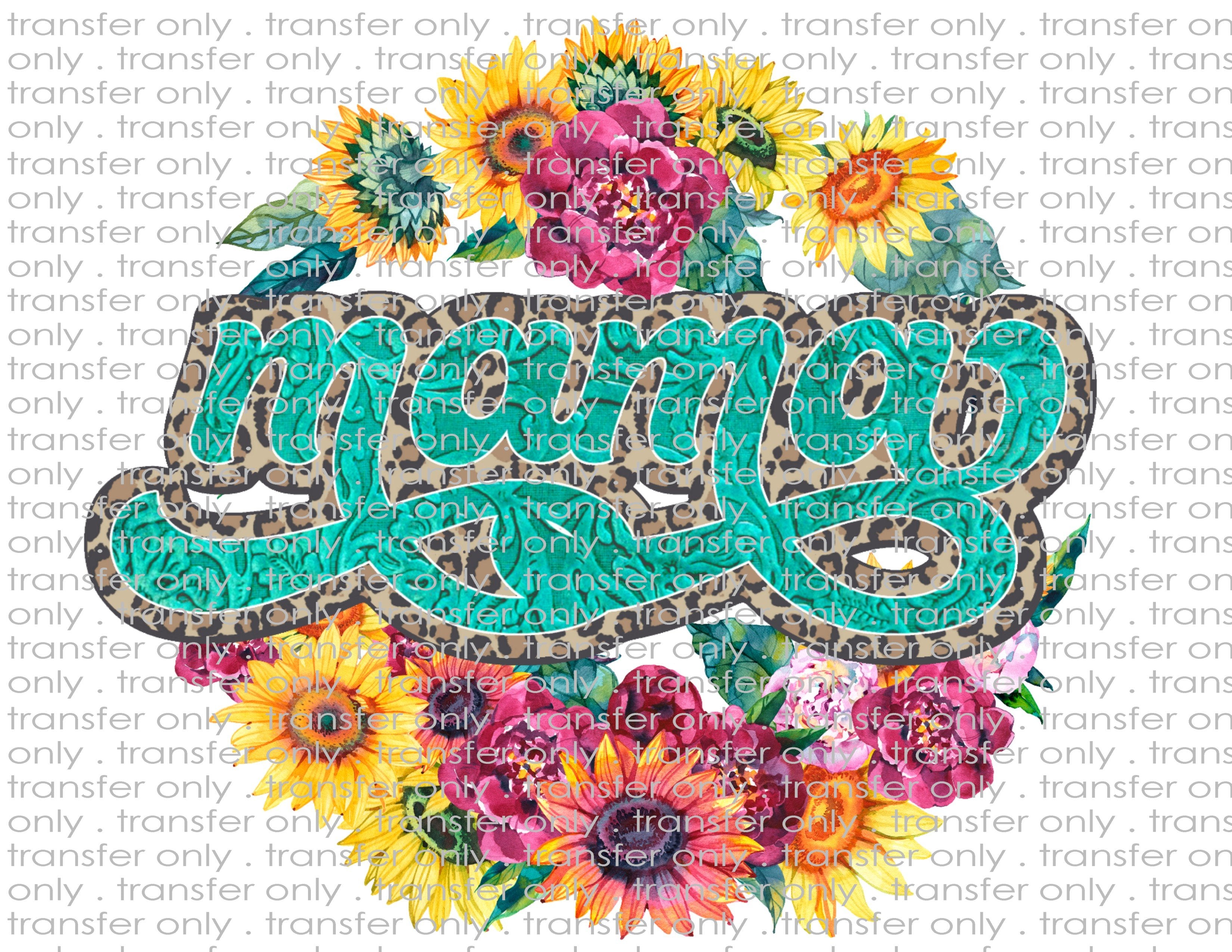 Leopard Turquoise Mama - Waterslide, Sublimation Transfers