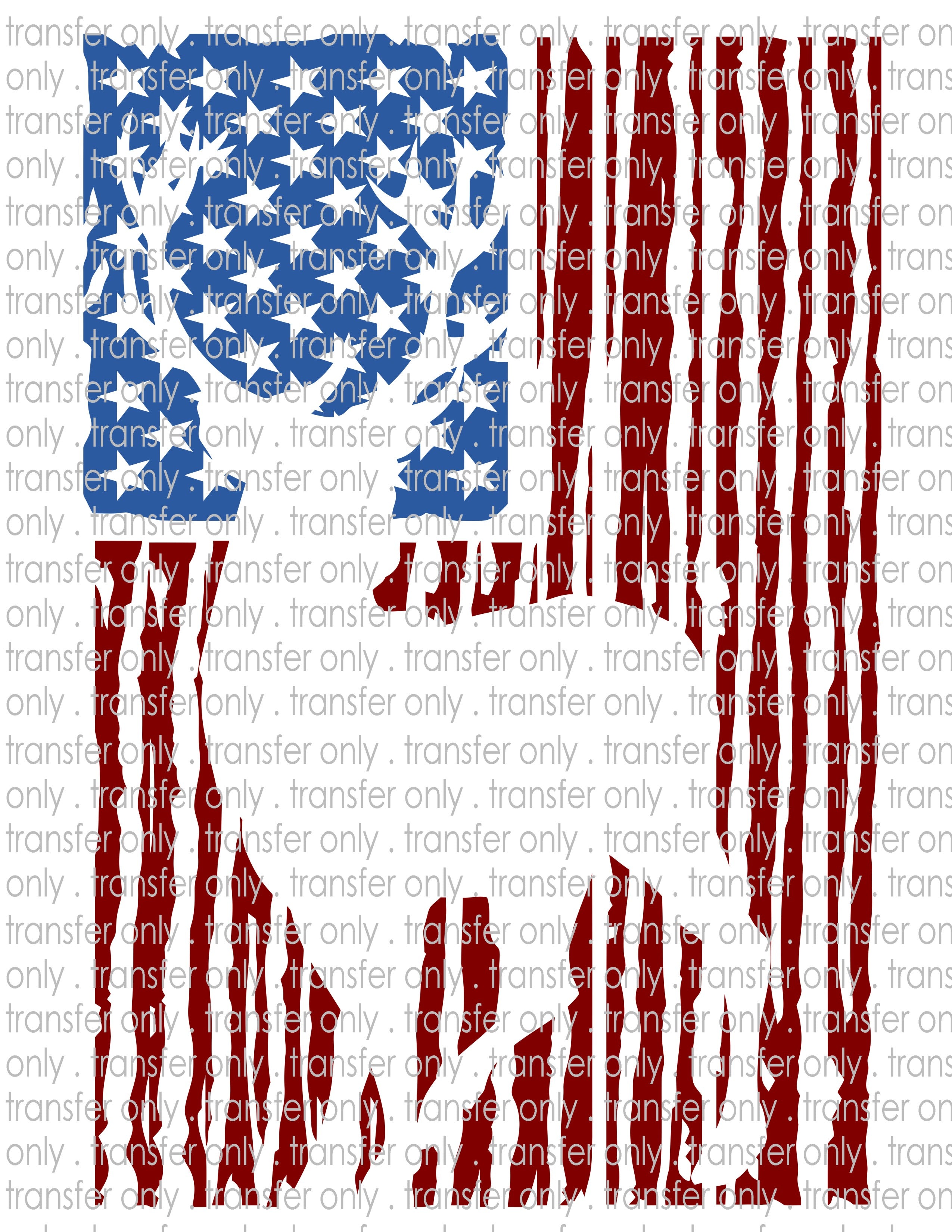 American Flag Deer - Waterslide, Sublimation Transfers