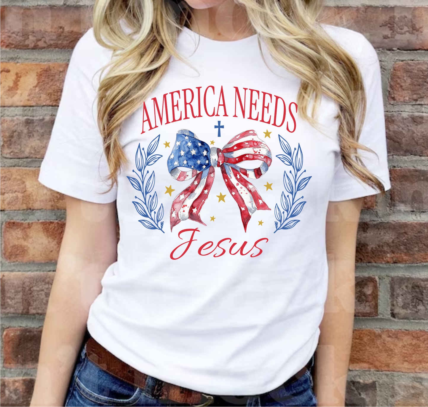 America Needs Jesus - Sublimation Transfer