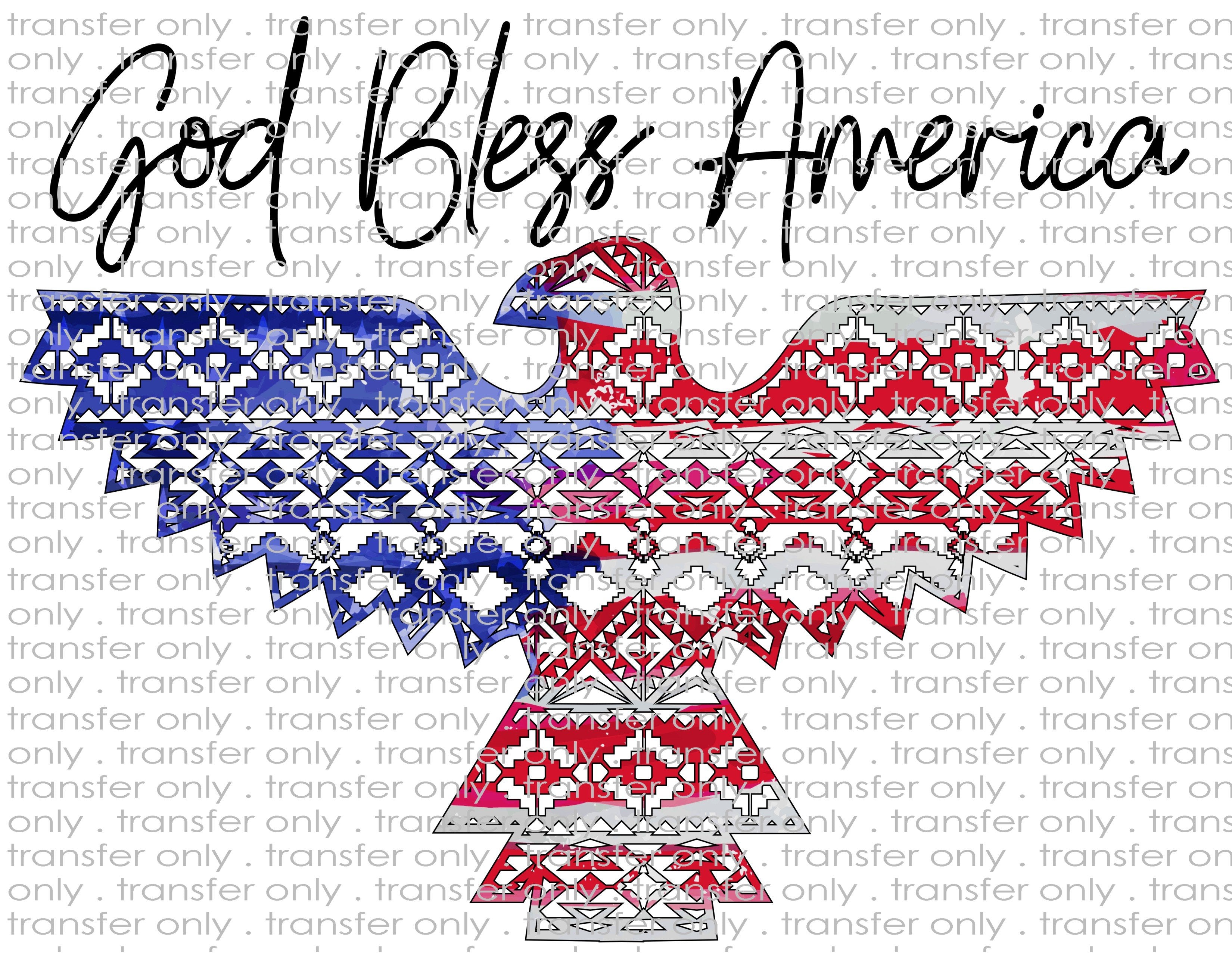 American Flag Eagle - Waterslide, Sublimation Transfers