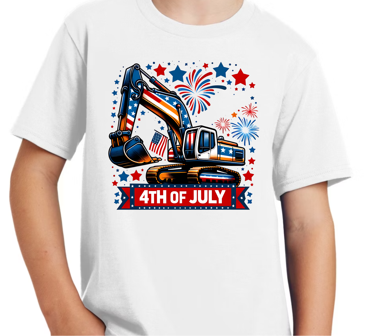 Patriotic Excavator - Sublimation Transfer