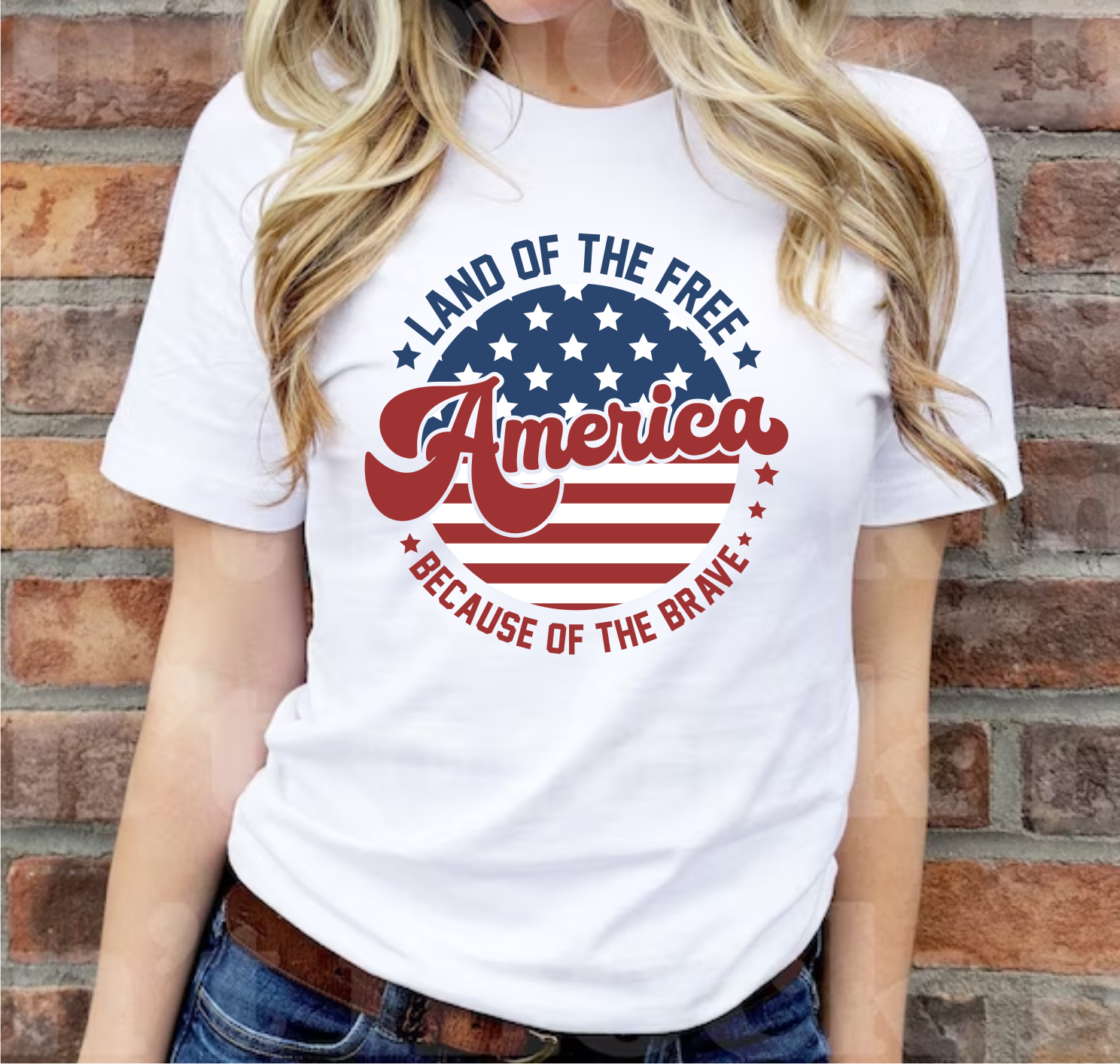 Land Of The Free Because Of The Brave - Sublimation Transfer