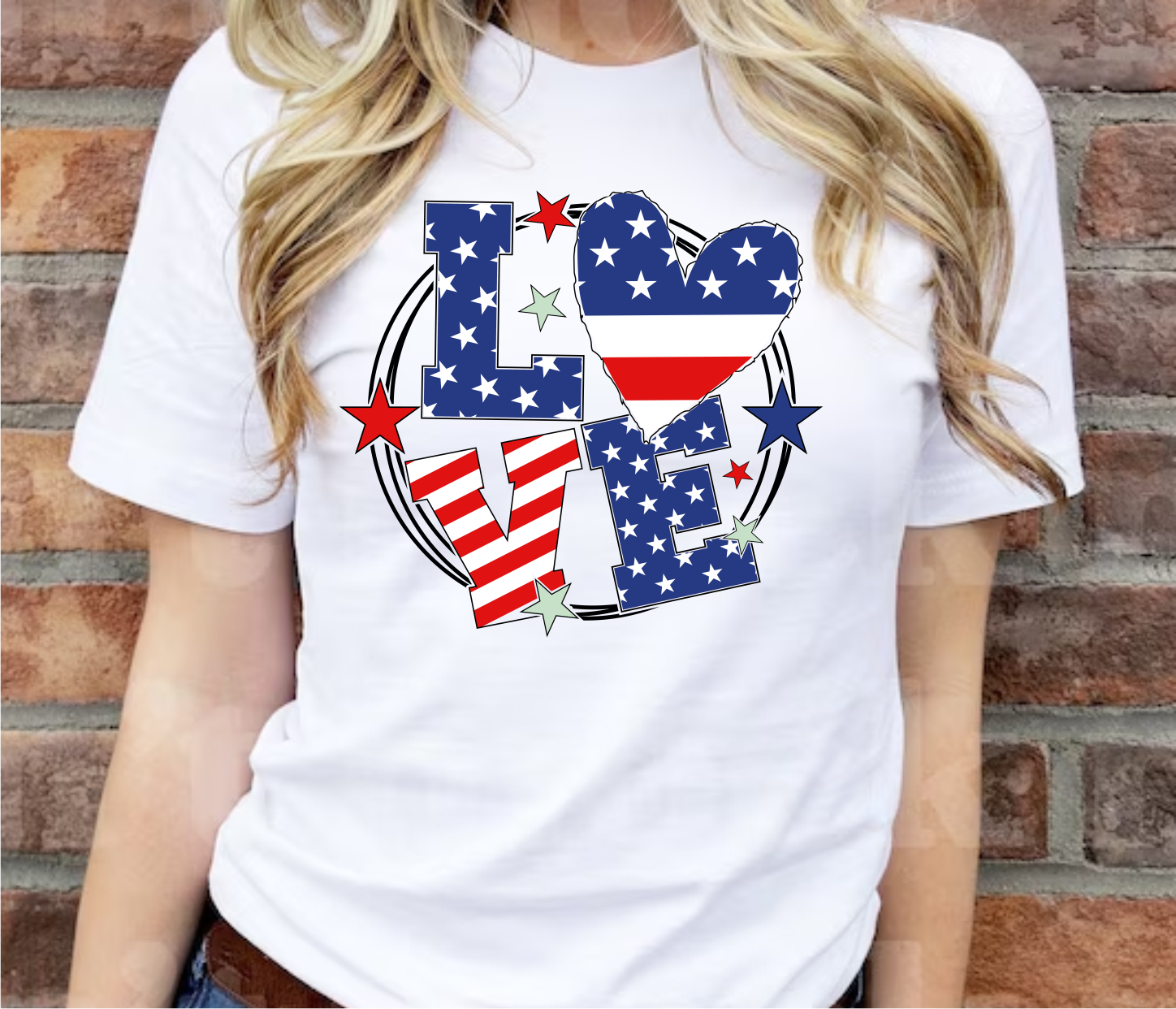 Patriotic Love - Sublimation Transfer