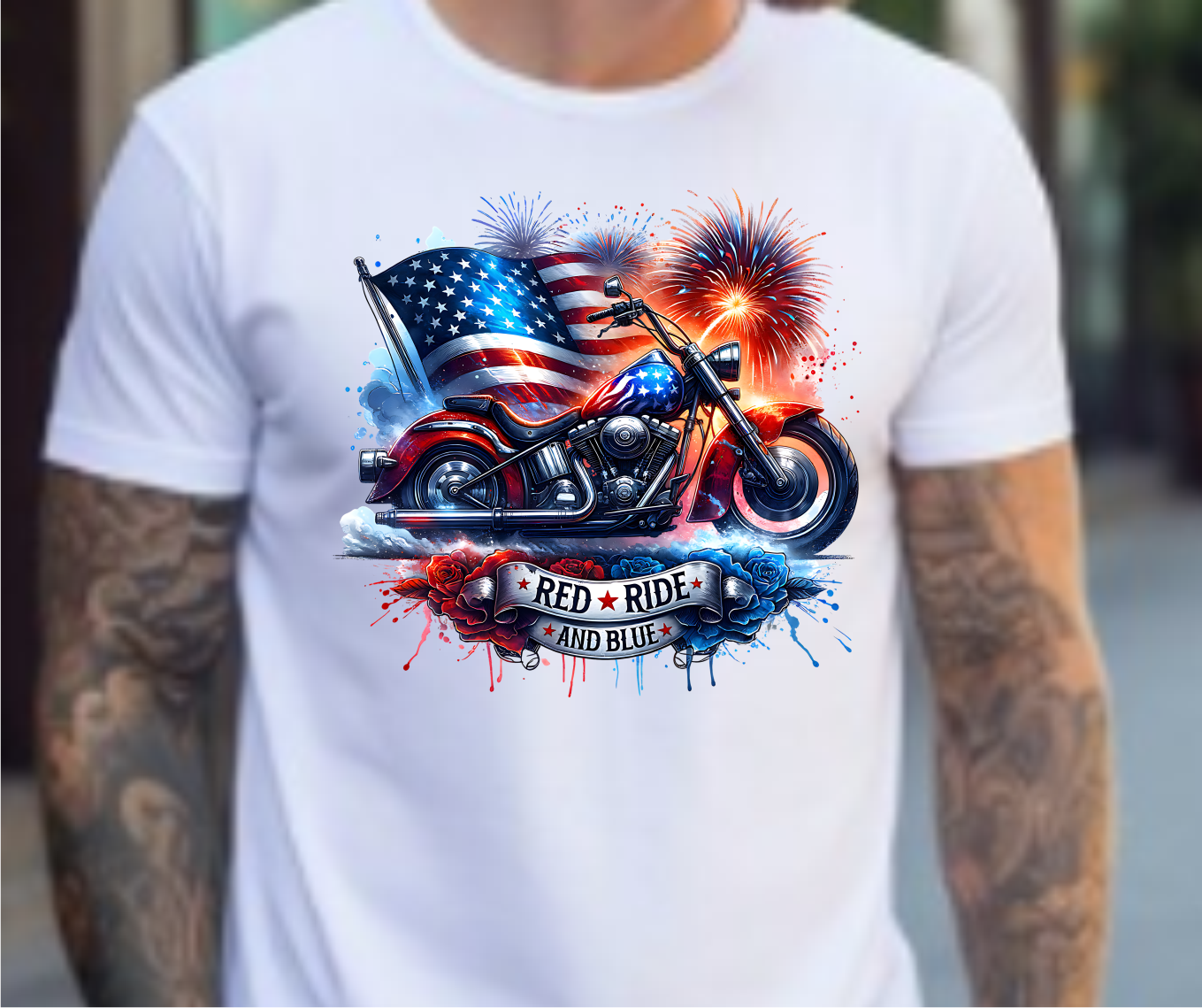 Red Ride & Blue - DTF Transfer