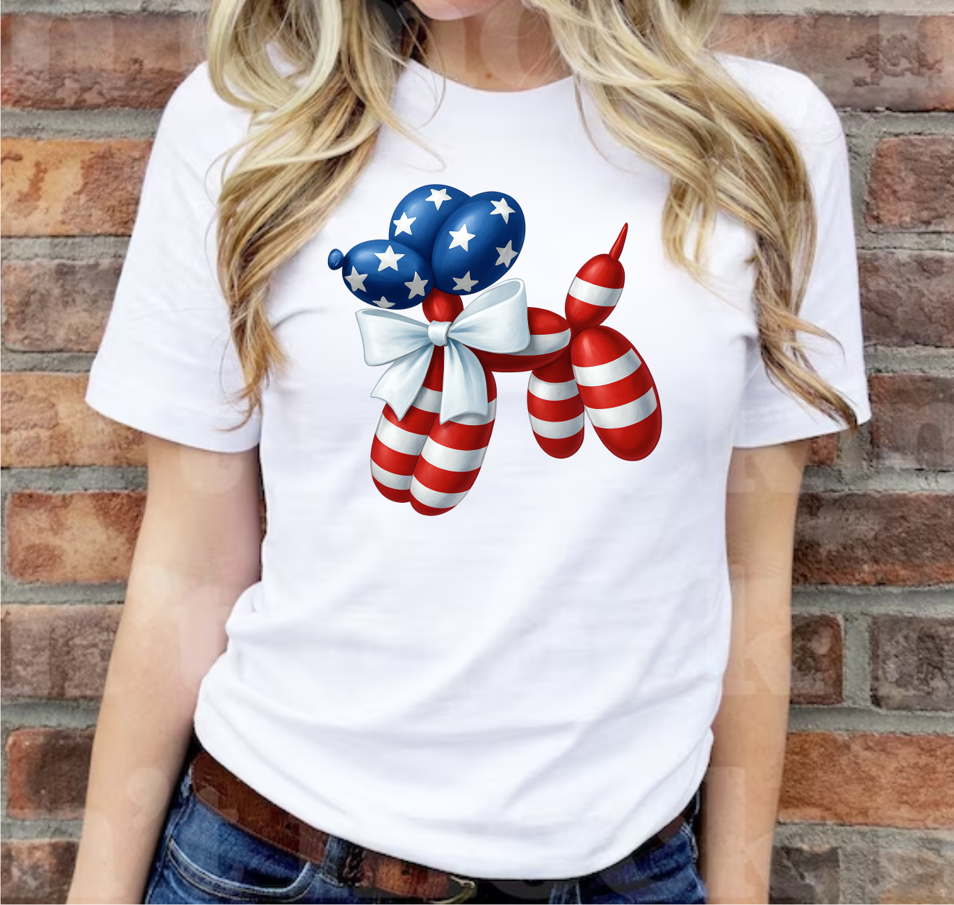 Patriotic Balloon Dog - DTF Transfer
