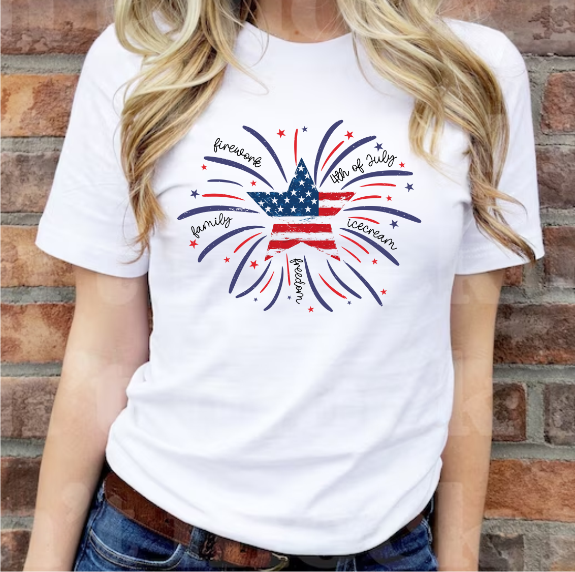 Patriotic Fireworks - DTF Transfer