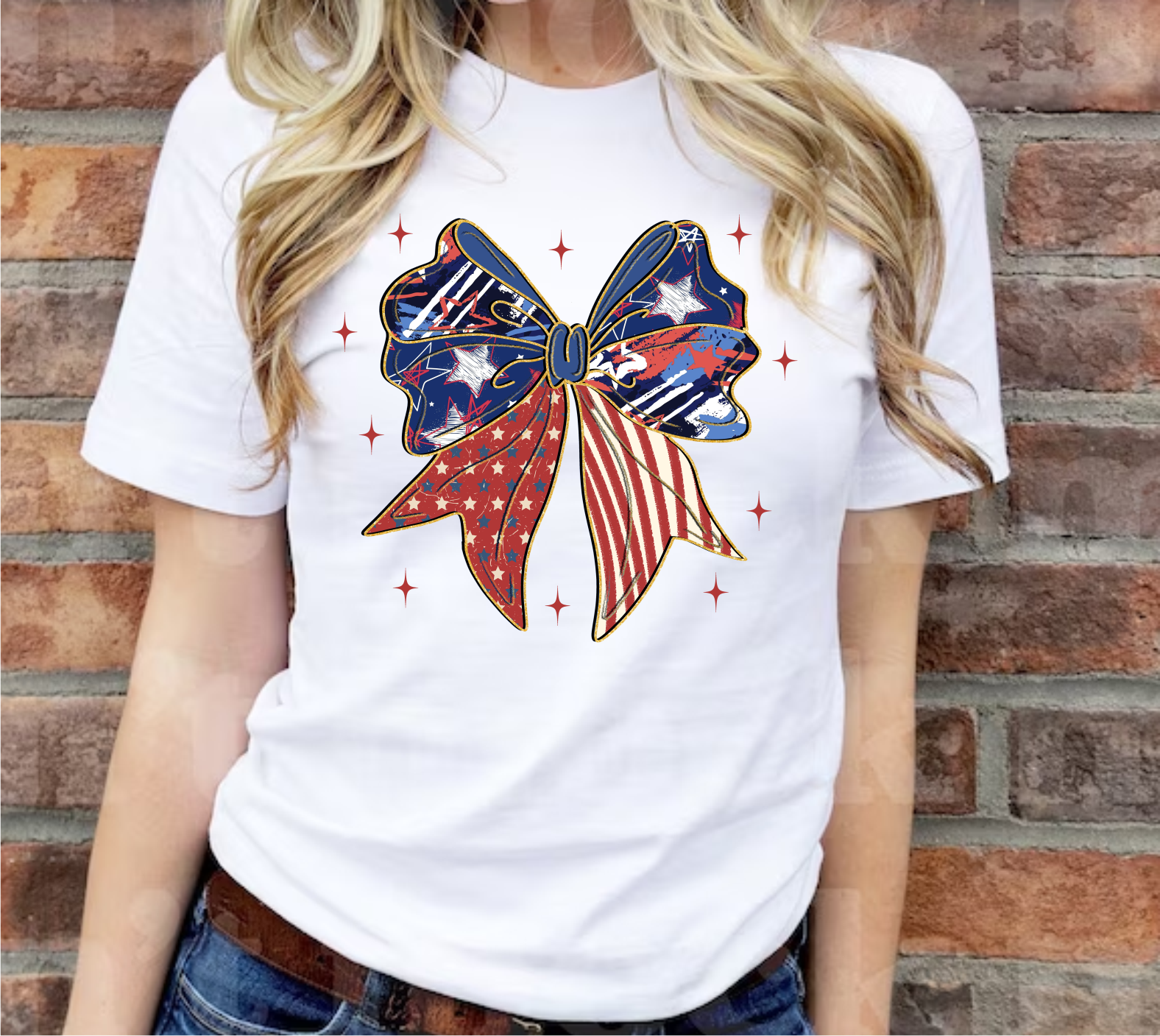 Patriotic Bow - Sublimation Transfer
