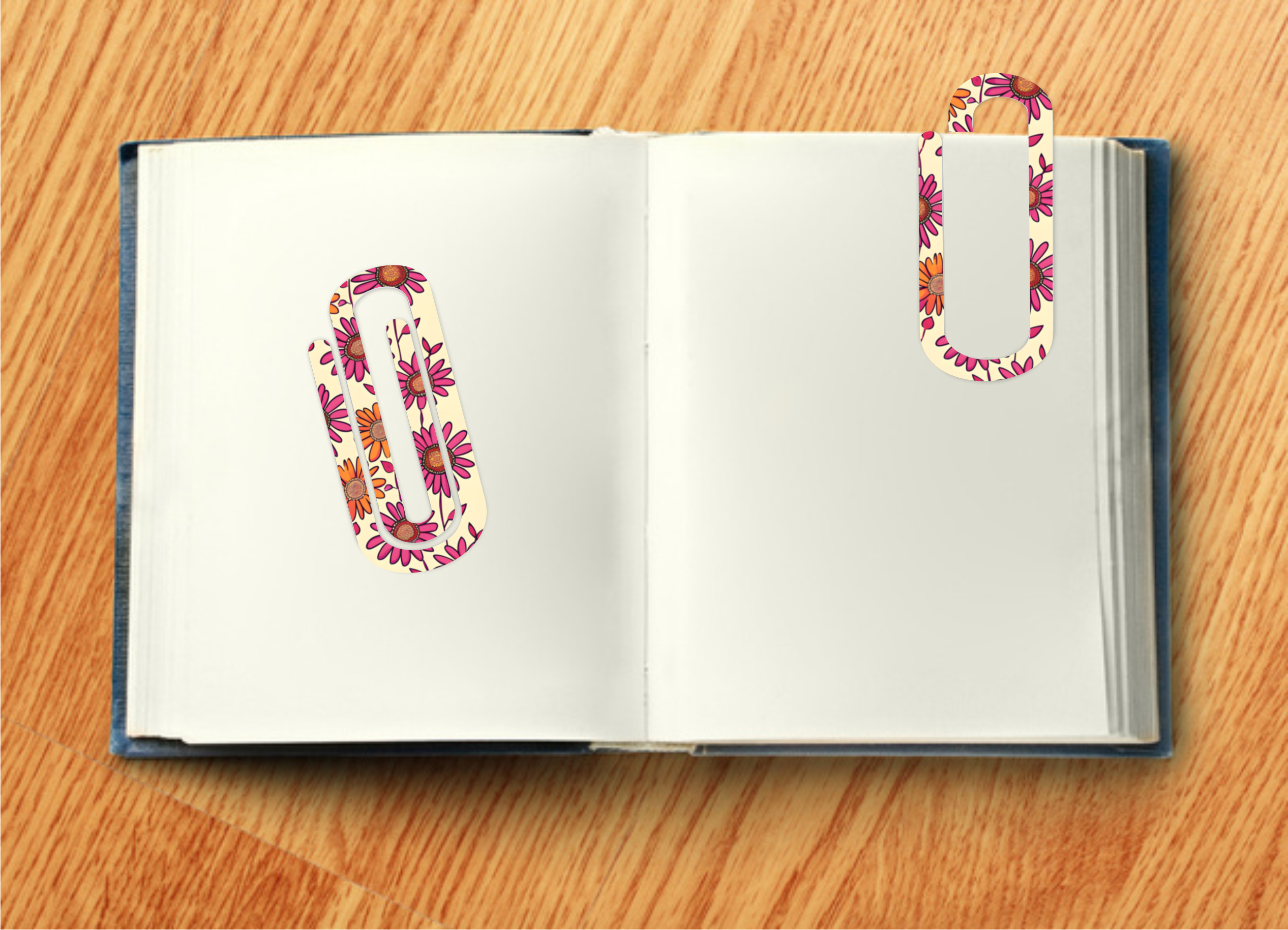 Vintage Floral - Jumbo Paper Clip Transfer