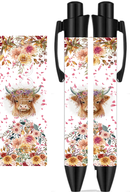 Shaggy Highlander Cow - Sublimation Pen Wrap
