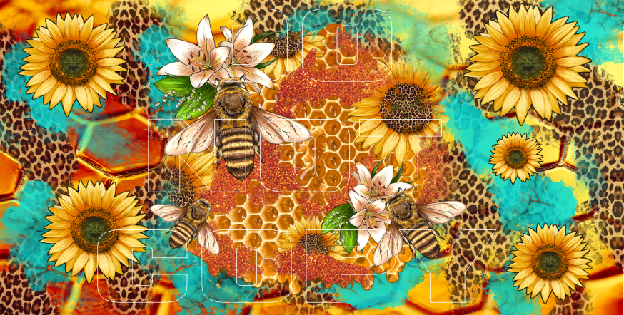 Honeybees License Plate Sheets - Sublimation Transfer