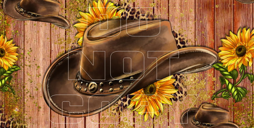 Cowboy Hat Sublimation Transfers - License Plate Sheets