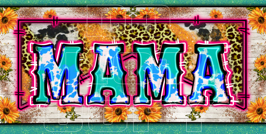 Mama Sublimation Transfers - License Plate Sheets