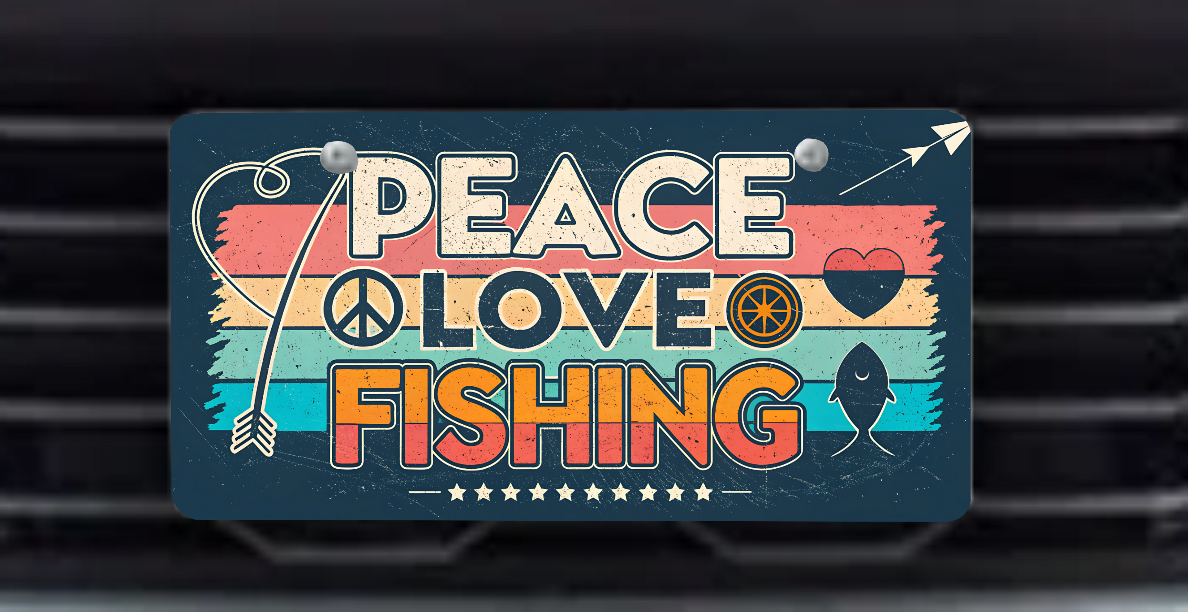 Peace Love Fishing - Sublimation Transfer